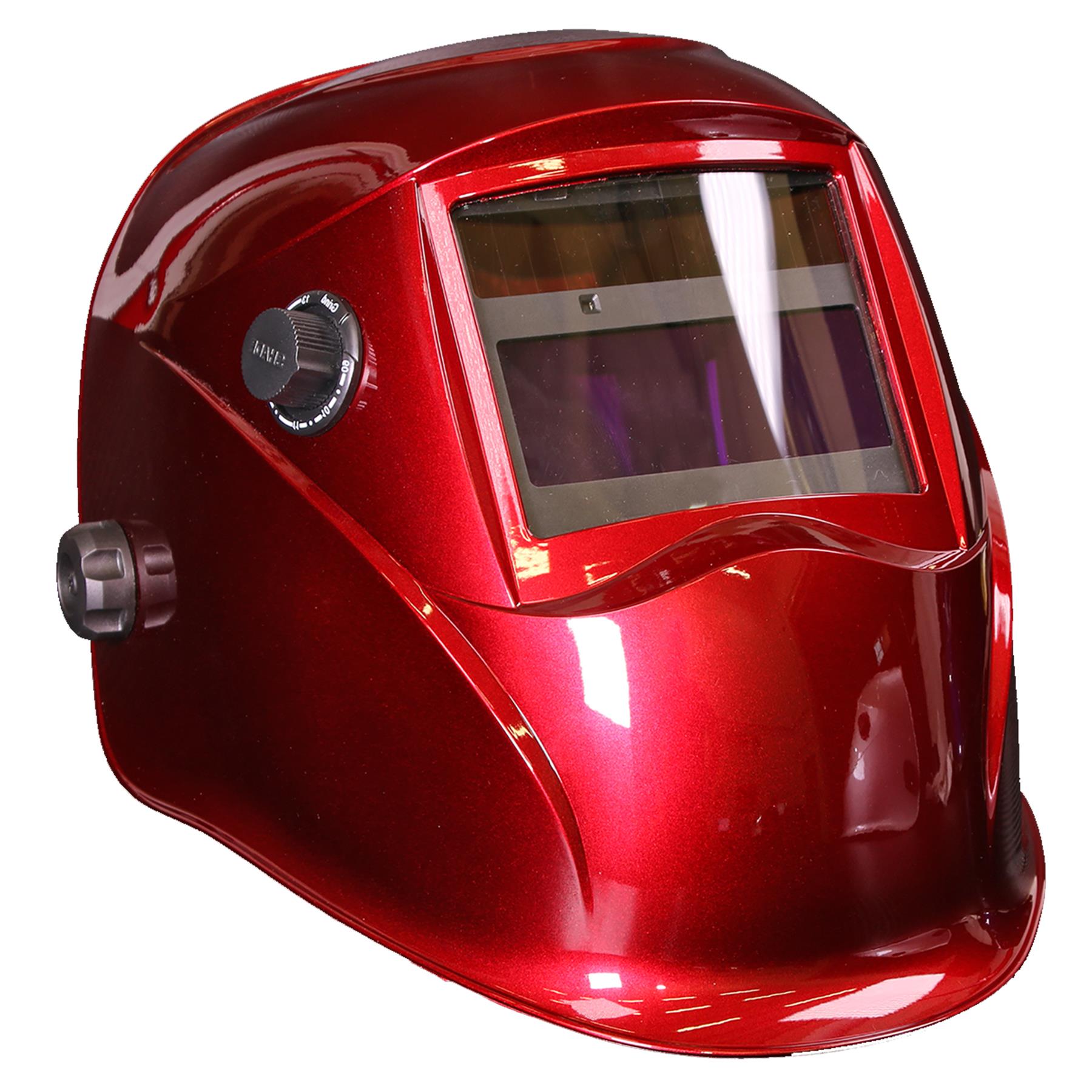 Sealey Welding Helmet Auto Darkening - Shade 9-13 - Red