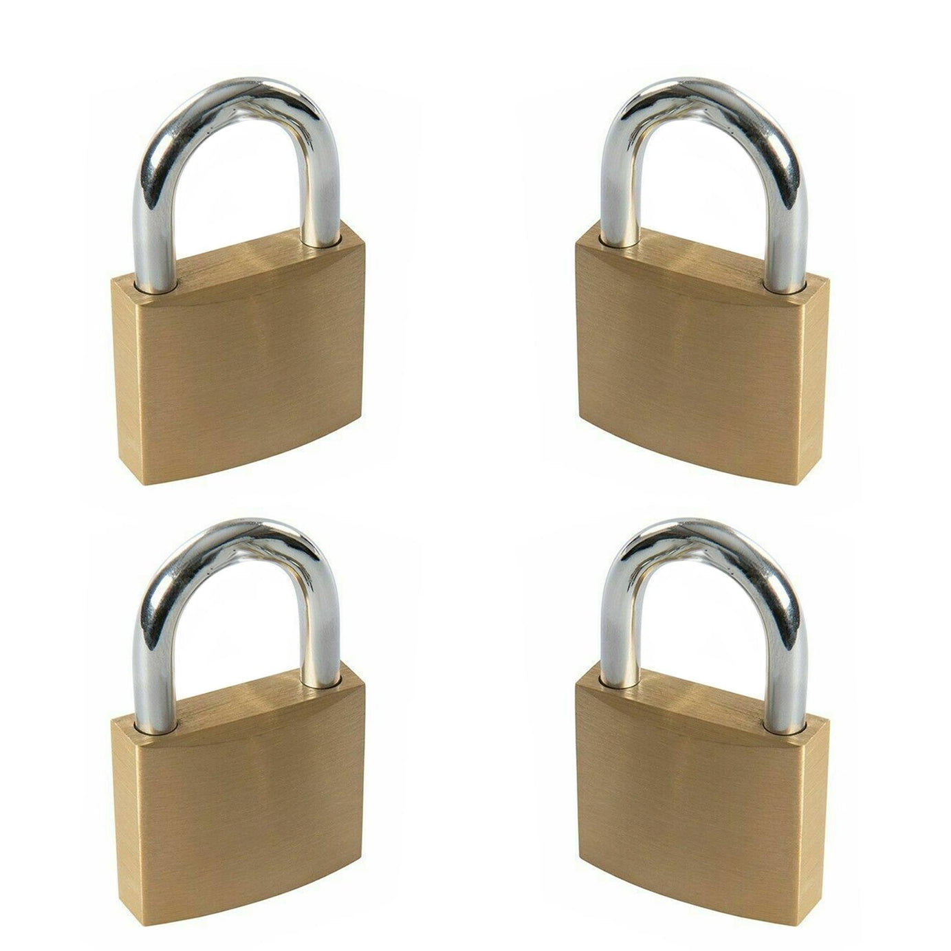 Security 20mm Brass Padlock Luggage Lock Travel Suitcase 4 Pcs