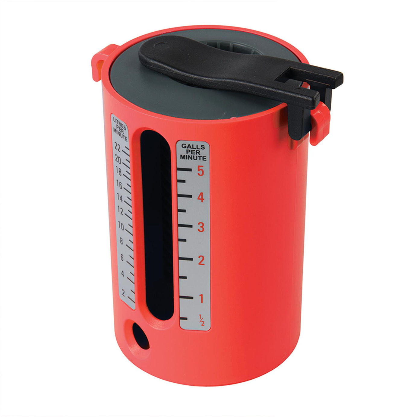 Flow Measure Cup Red Impact-Resistant Abs Construction 2.5-22Ltr/1/2-5 Gallons