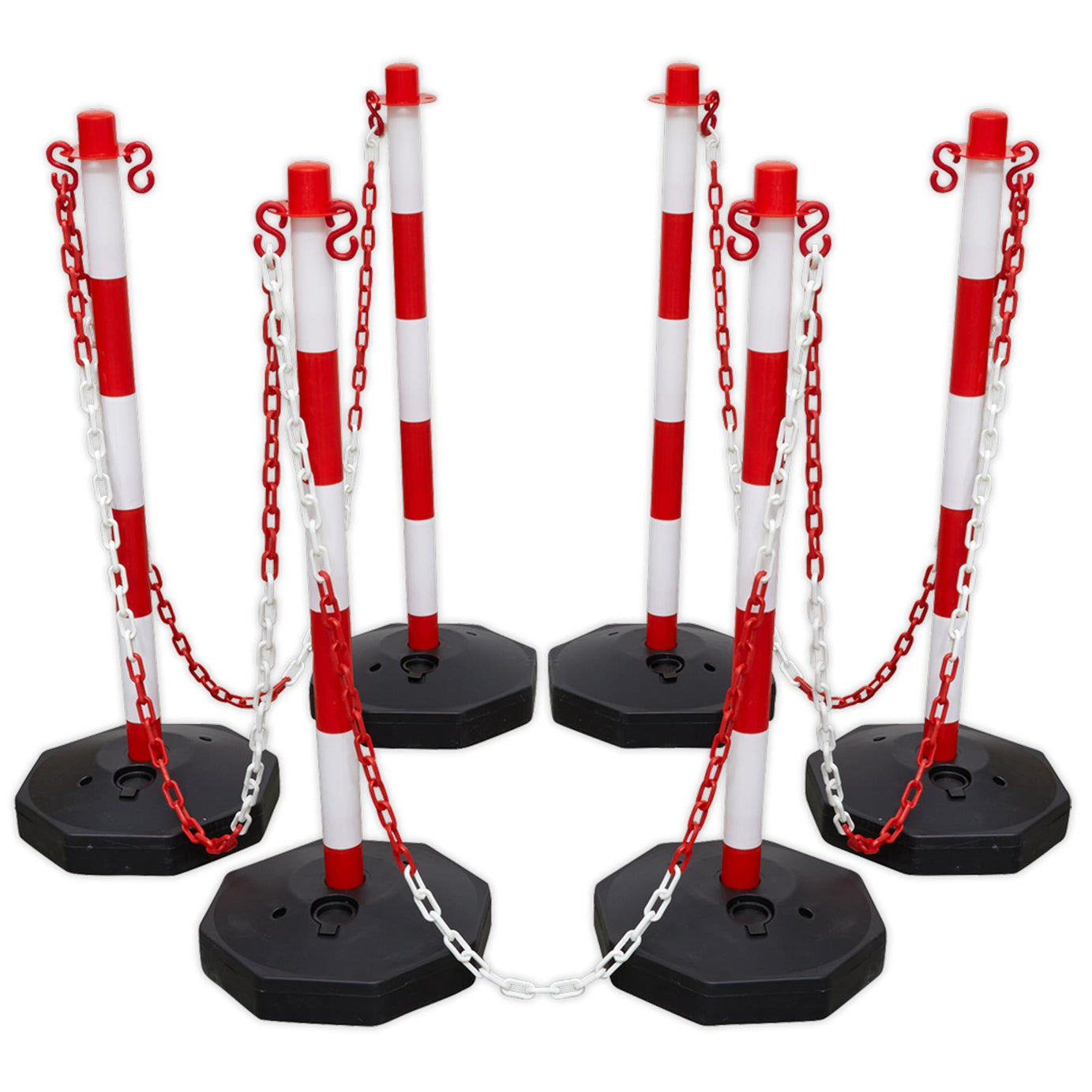 Sealey Red/White Post & Chain Kit 25m RWSBKIT