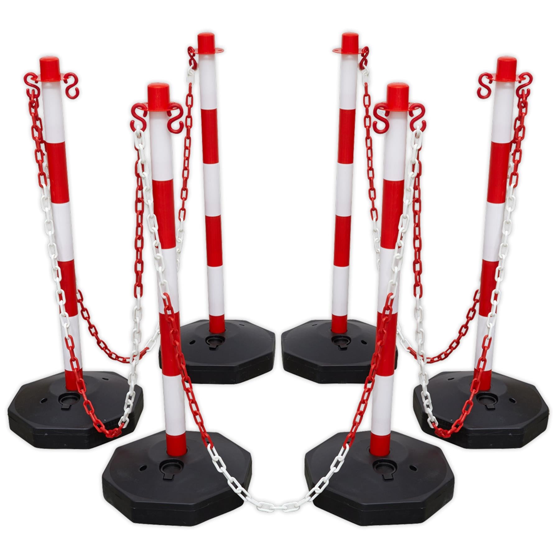 Sealey Red/White Post & Chain Kit 25m RWSBKIT