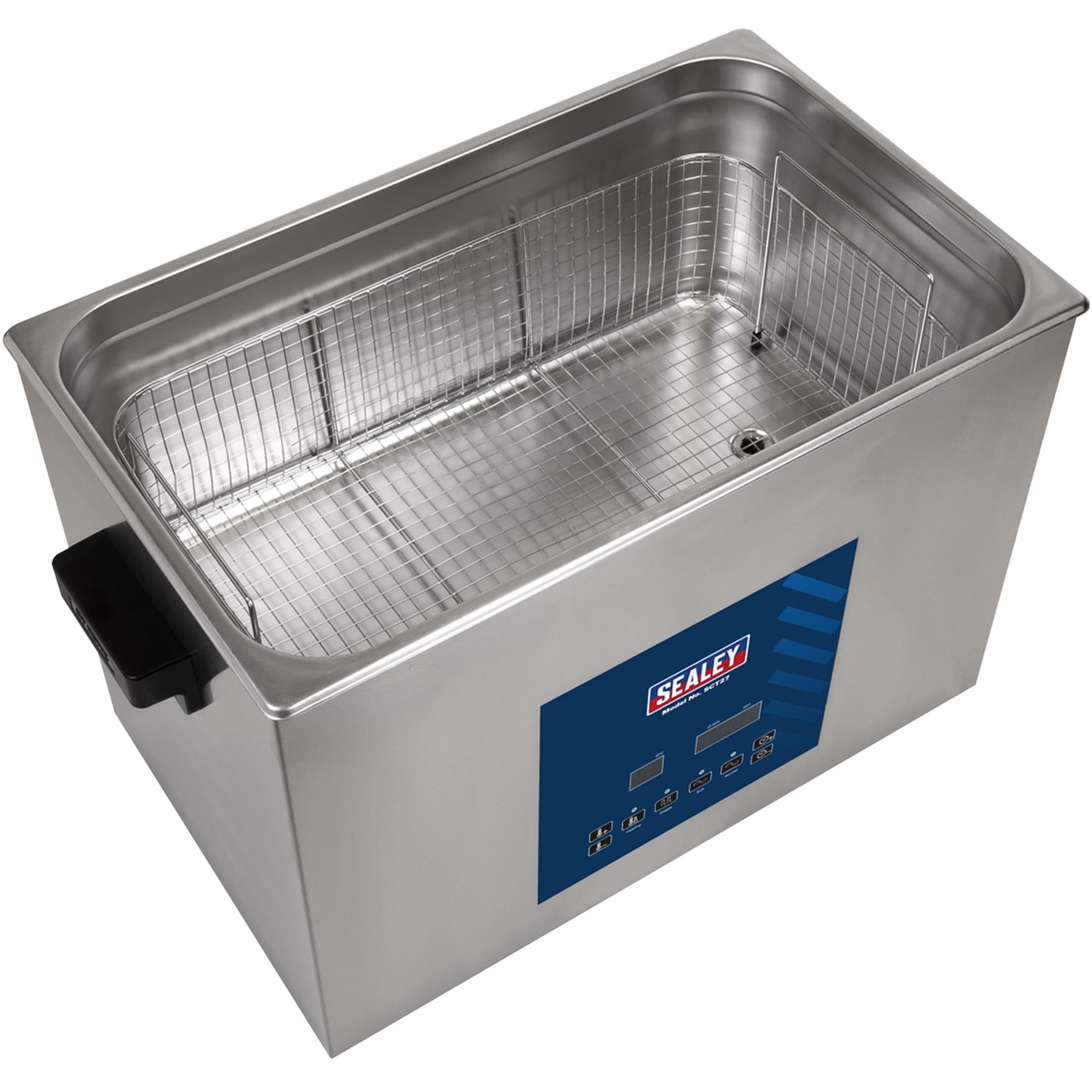 Sealey Ultrasonic Parts Cleaning Tank 27L Stainless Steel tank