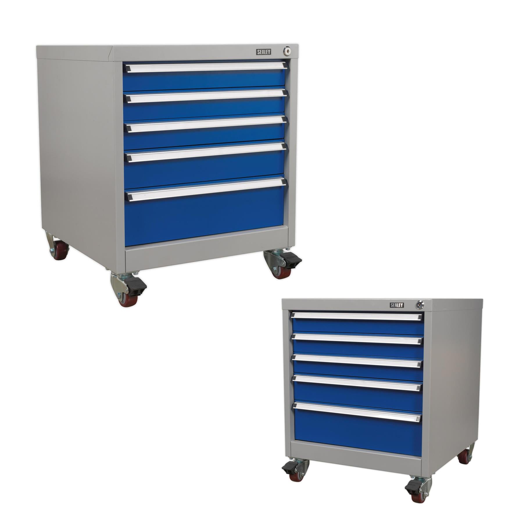 Sealey Mobile Industrial Cabinet 5 Drawer with a load bearing of up to 40kg