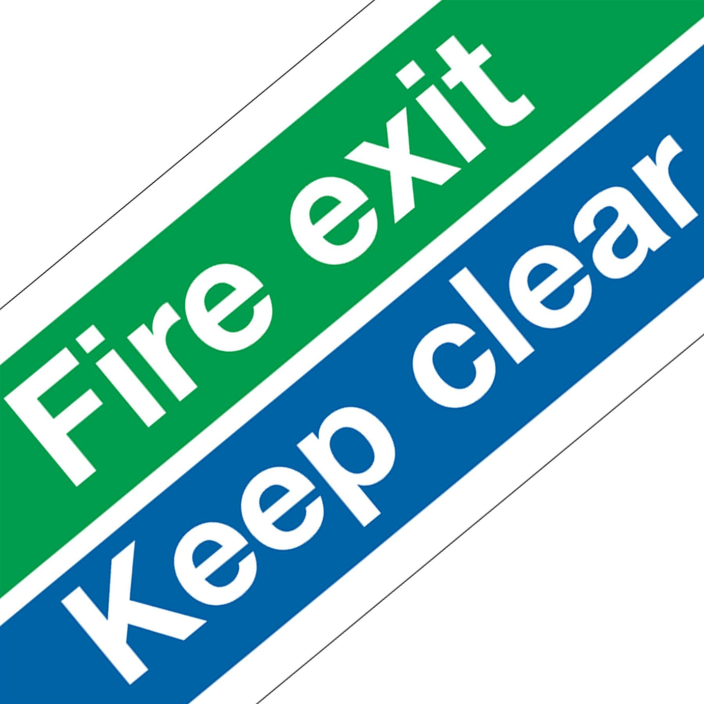 Sealey Safety Sign - Fire Exit Keep Clear - Rigid Plastic-Pk of 10