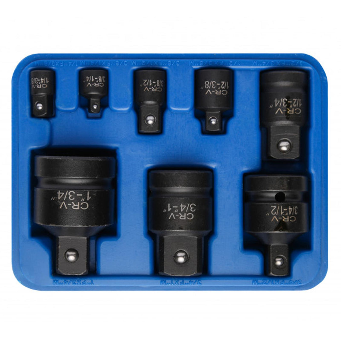 BlueSpot 8Pce Impact Socket Adaptor Reducer Set 1/4" 3/8" 1/2" 3/4" 1" Max Torque New