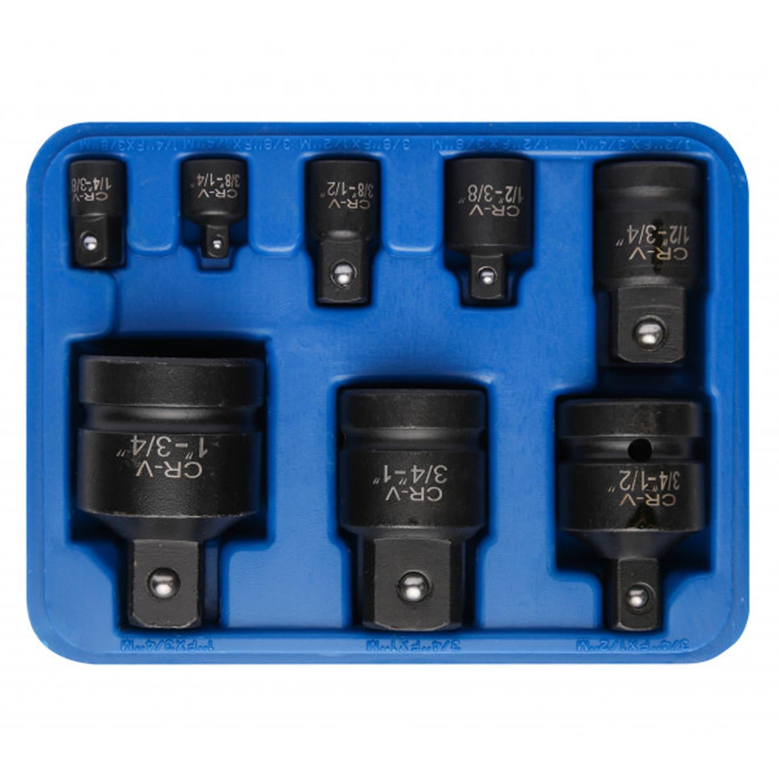 BlueSpot 8Pce Impact Socket Adaptor Reducer Set 1/4" 3/8" 1/2" 3/4" 1" Max Torque New