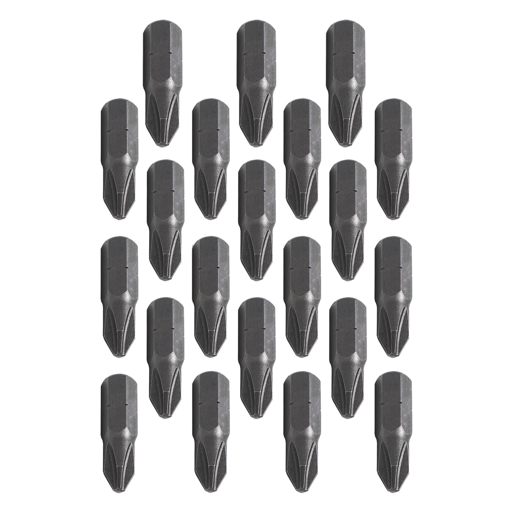 PH2 Phillips Screwdriver Bits CRV Chrome Vanadium Steel 1/4" Hex Drive 20Pcs