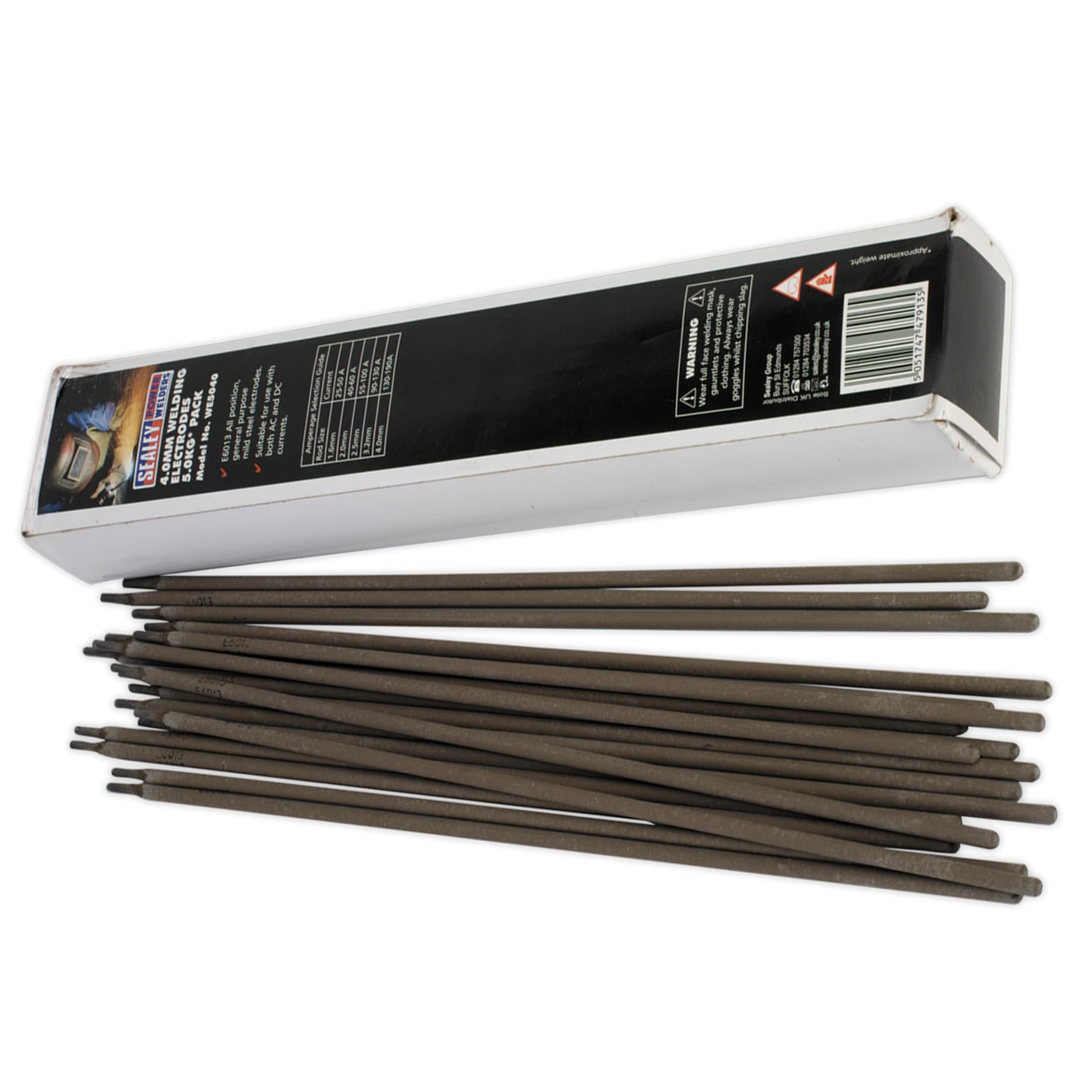 Welding Electrodes 4 x 350mm 5kg Pack.mild steel electrodes made Sealey