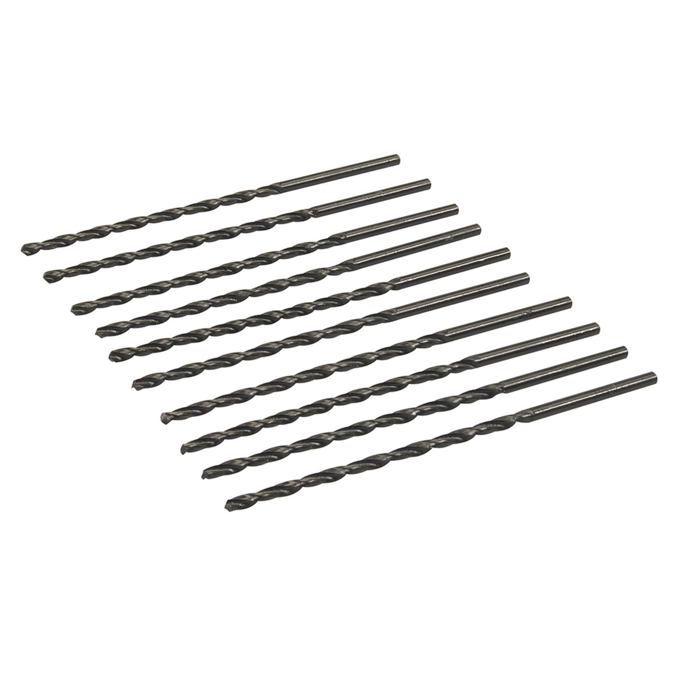 HSS-R Long Series Drill Bit Set 10pc 3.0 x 100mm Metal Steel Wood Plastic