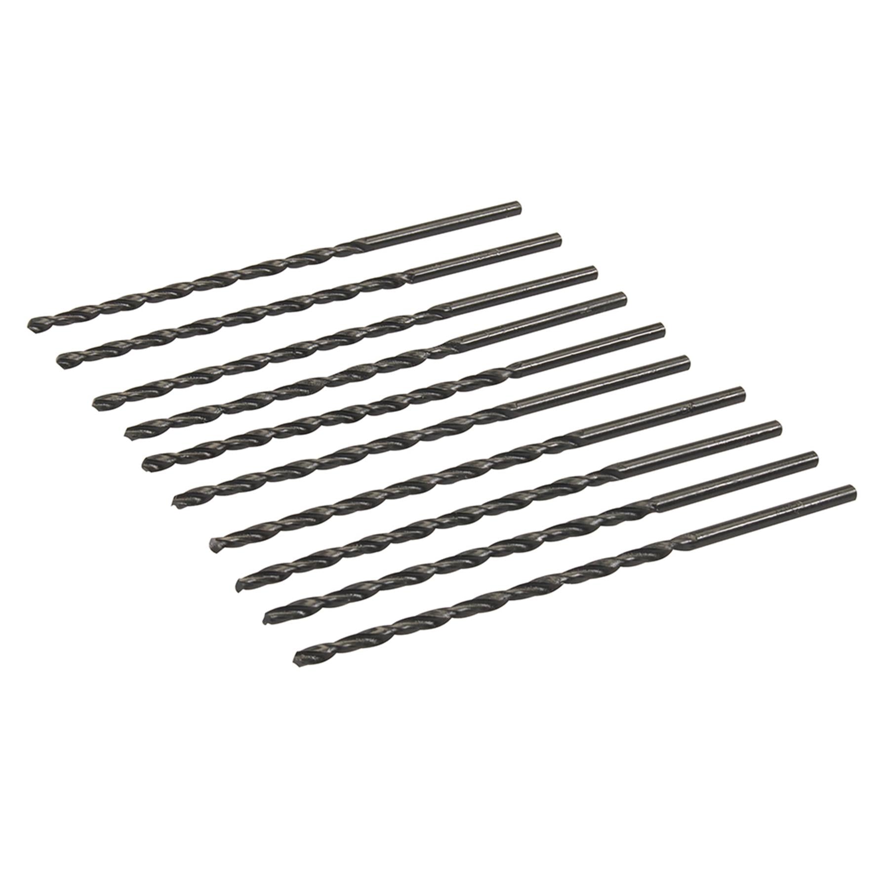 HSS-R Long Series Drill Bit Set 10pc 3.0 x 100mm Metal Steel Wood Plastic