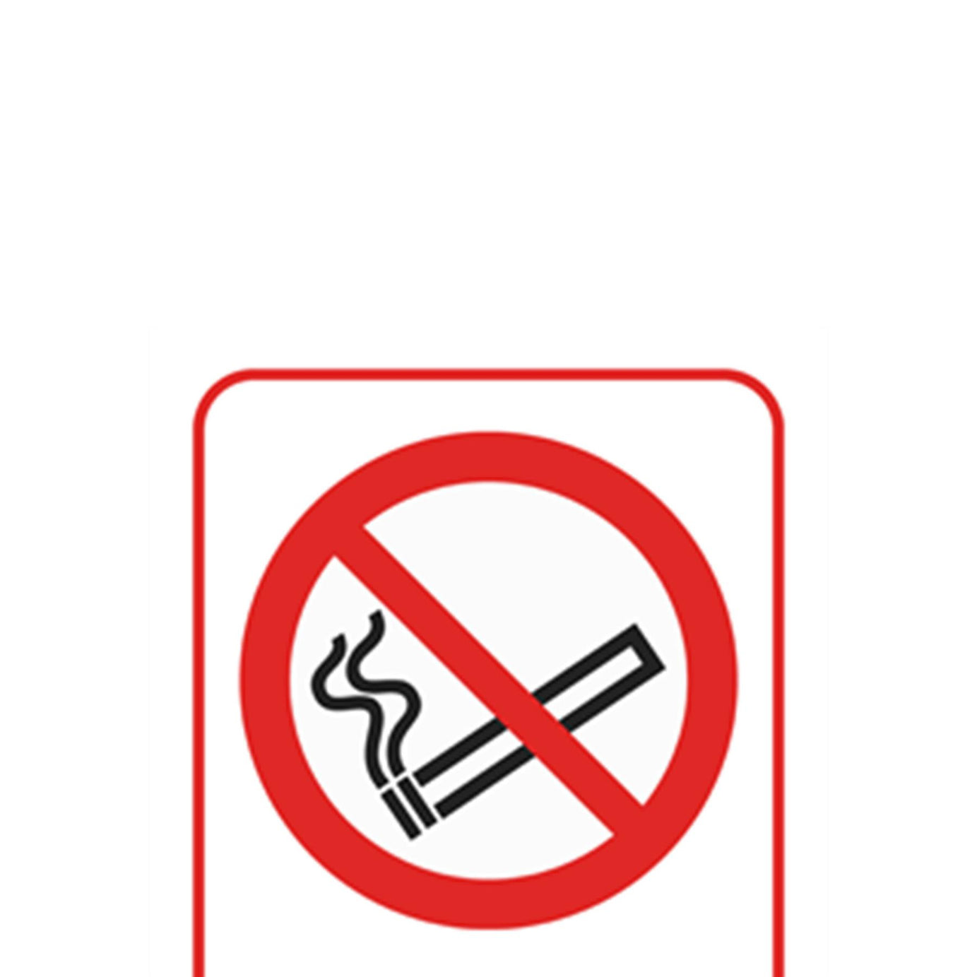 Safety Sign - No Smoking (On Premises) - Plastic - Pk of 10. Sealey