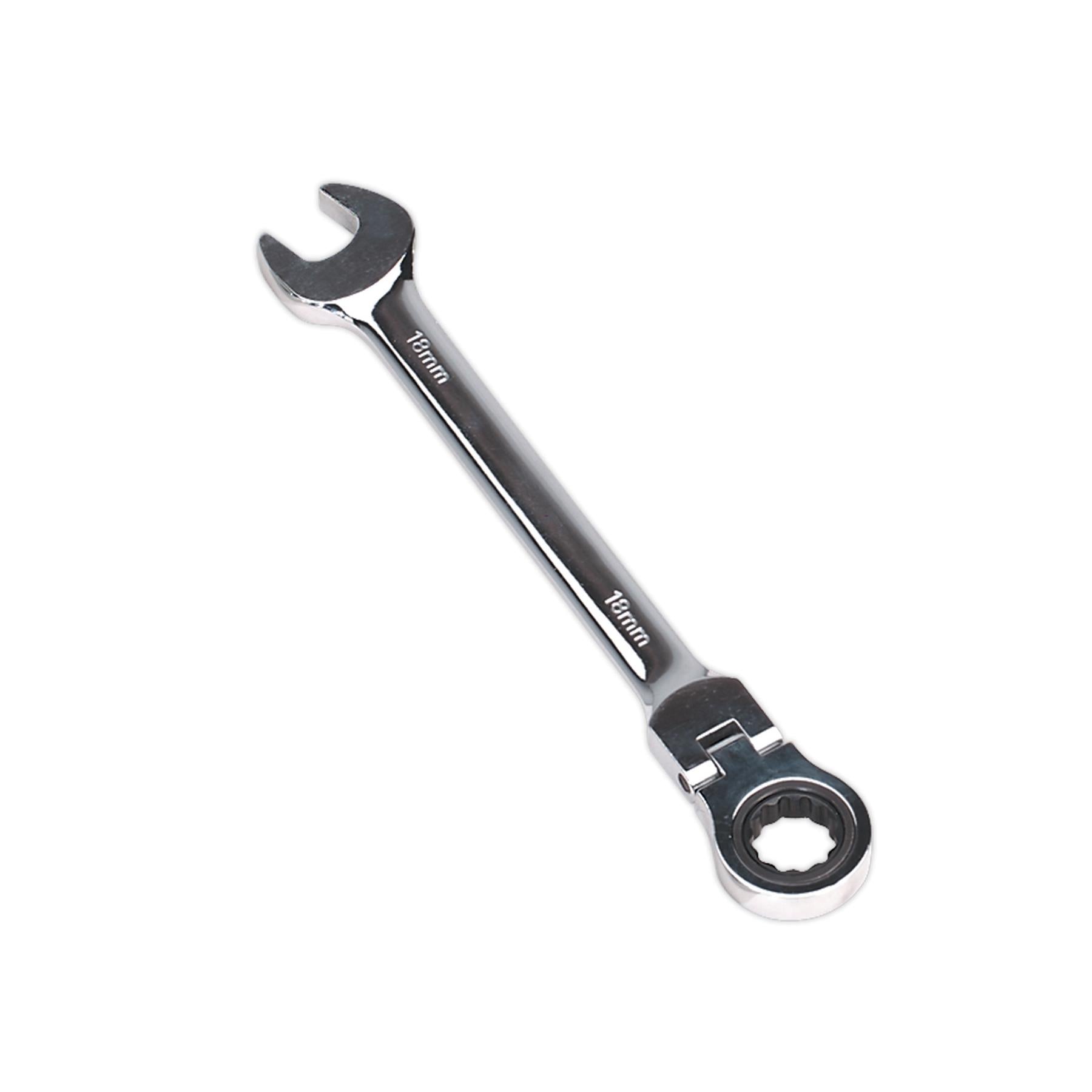 Sealey Flexi-Head Ratchet Combination Spanner 18mm