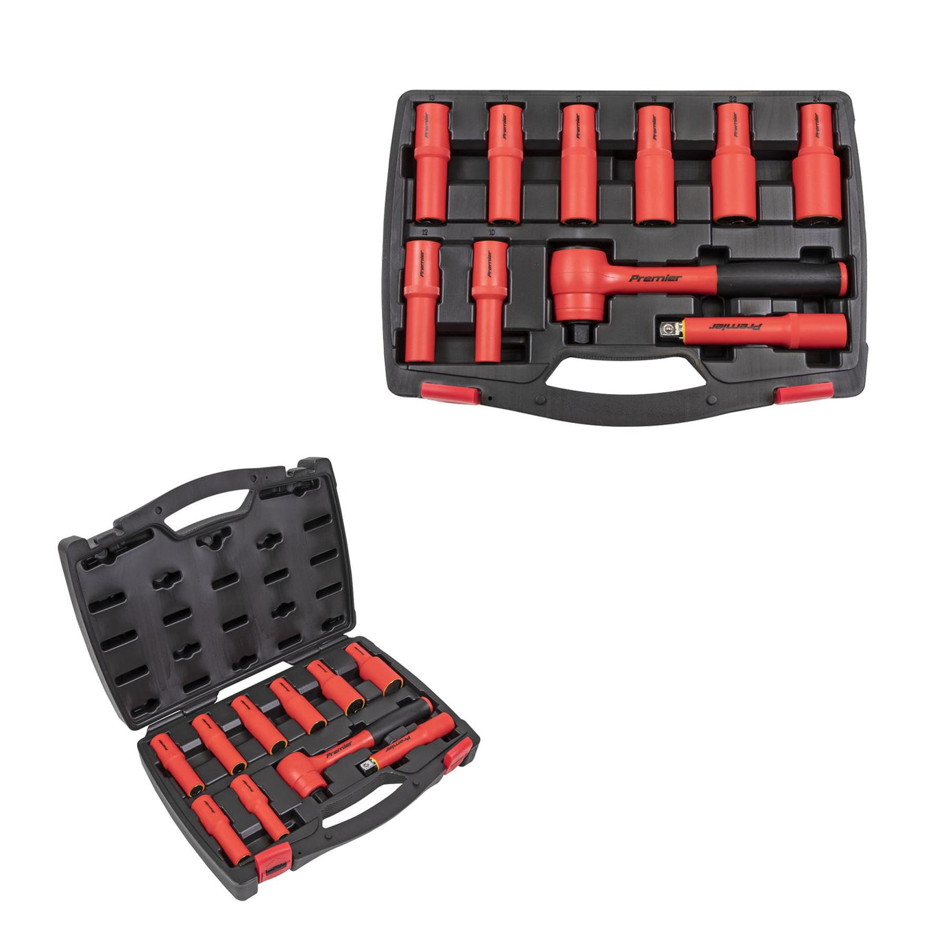 Sealey Insulated Socket Set 10pc 1/2"Sq Drive 6pt WallDrive VDE Ap