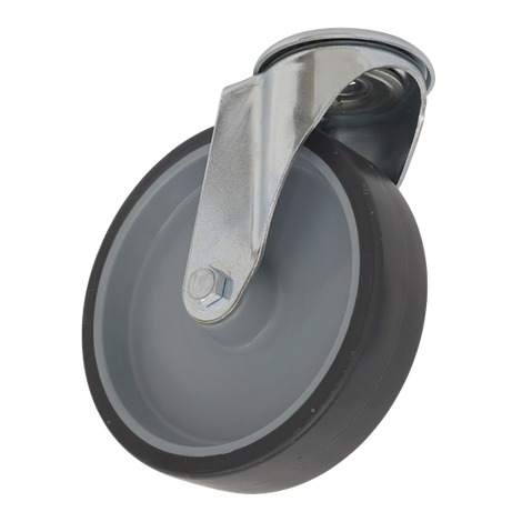 Sealey Medium-Duty Thermoplastic Bolt Hole Swivel Castor Wheel �100mm - Trade
