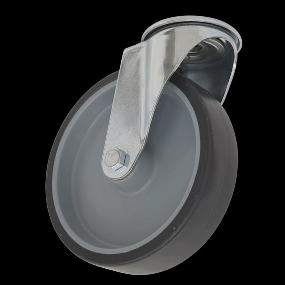 Sealey Medium-Duty Thermoplastic Bolt Hole Swivel Castor Wheel �100mm - Trade