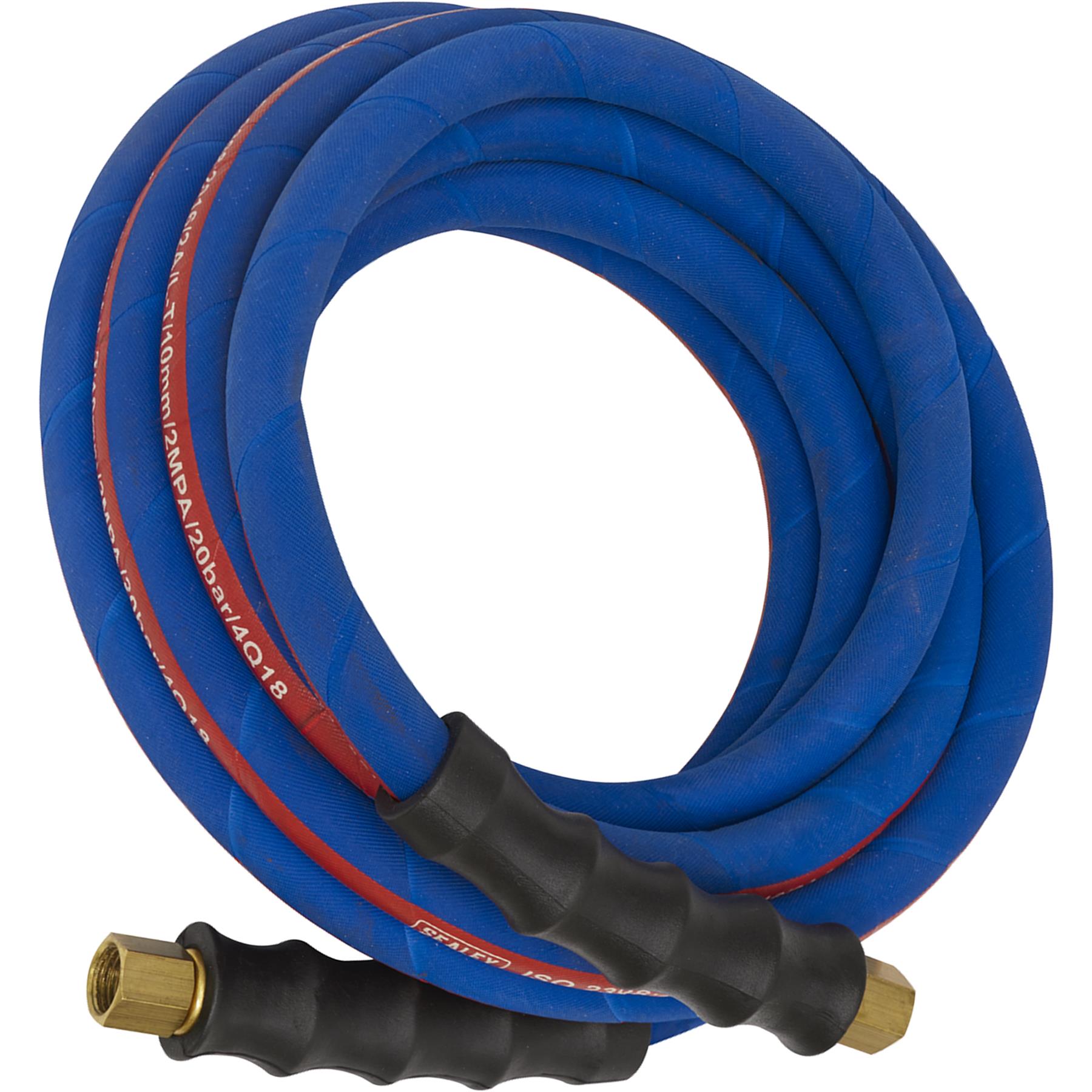 Sealey Air Hose 5m x 10mm with 1/4"BSP Unions Extra-Heavy-Duty