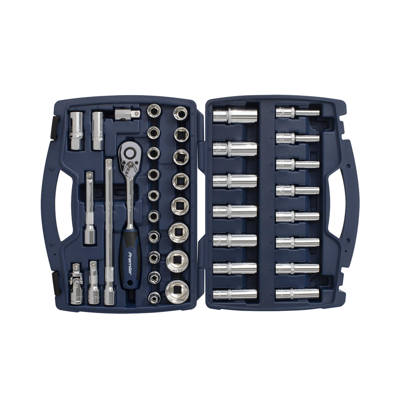 Sealey Socket Set 41pc 1/2"Sq Drive WallDrive® Metric Premier Carry Case