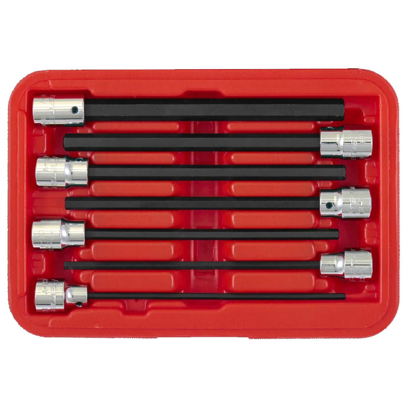 Sealey Hex Socket Bit Set 7pc 3/8"Sq Drive 150mm Metric