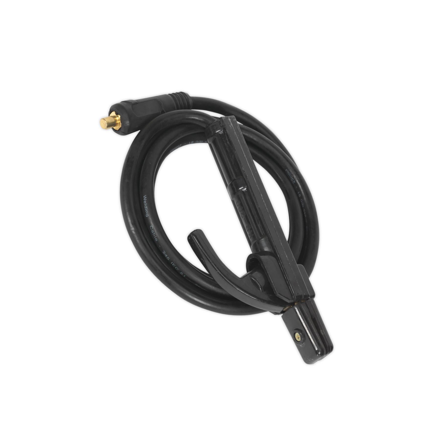MMA Electrode Holder with 2m 25mm Cable & Dinse Connector. Sealey