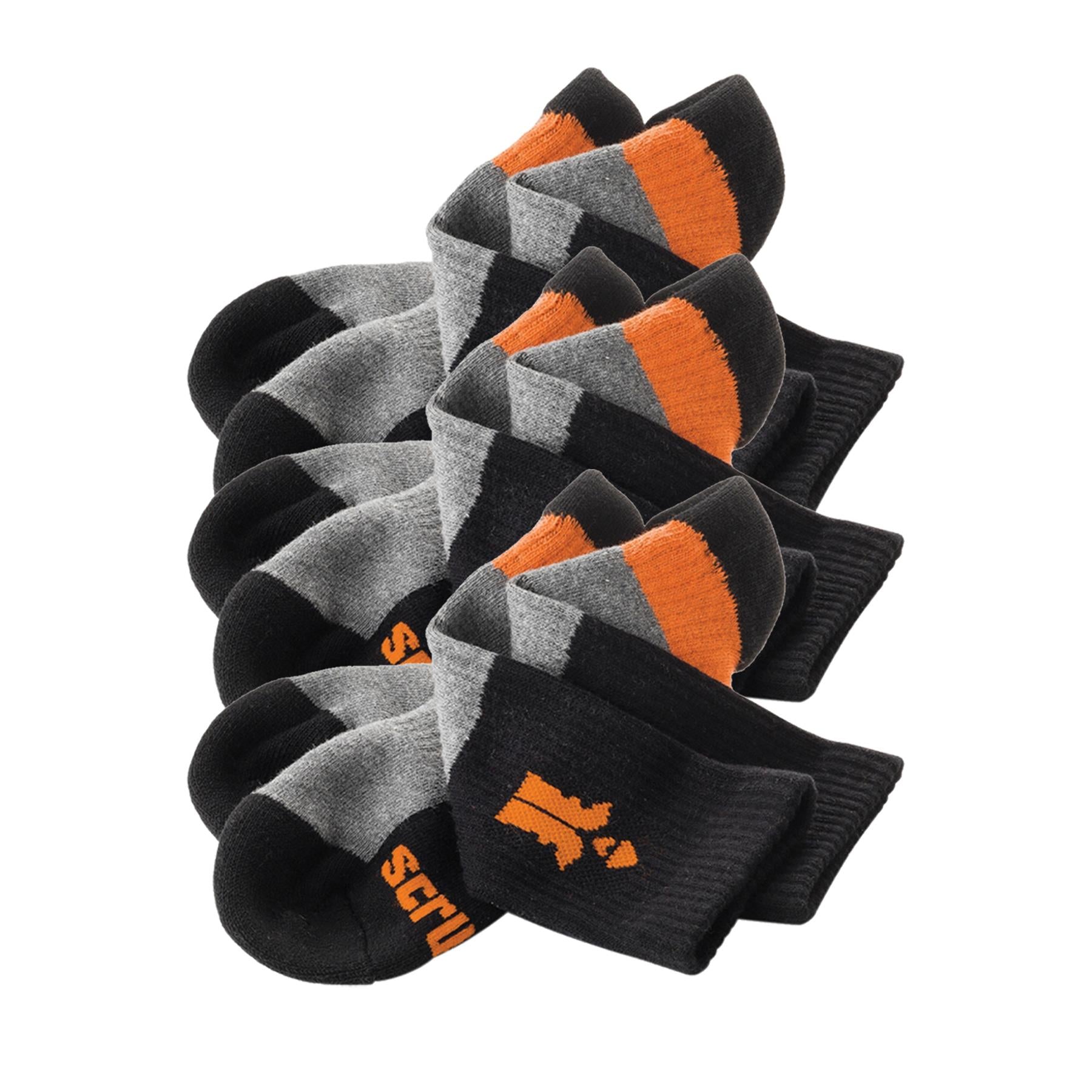 SCRUFFS Mens Black TRADE Black Boot Premium Work Socks Pack 3pk Size 7