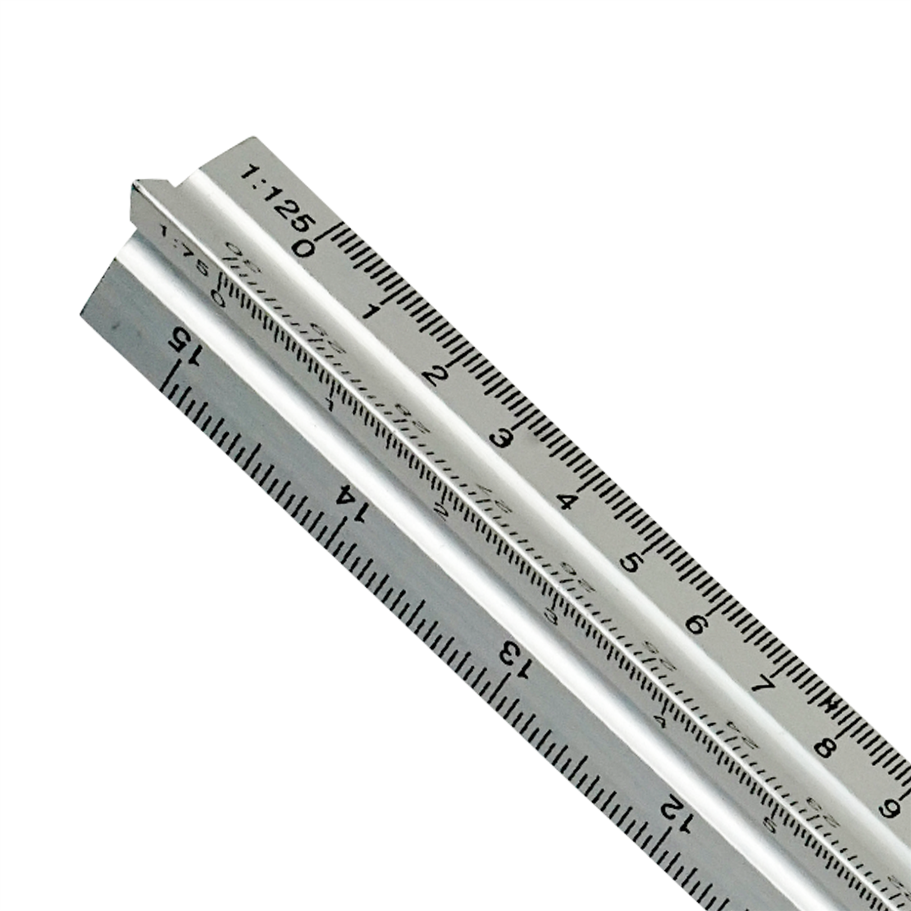 30cm Triangular Aluminium Tri Scale Metal Ruler Architects Engineers Rule 12"