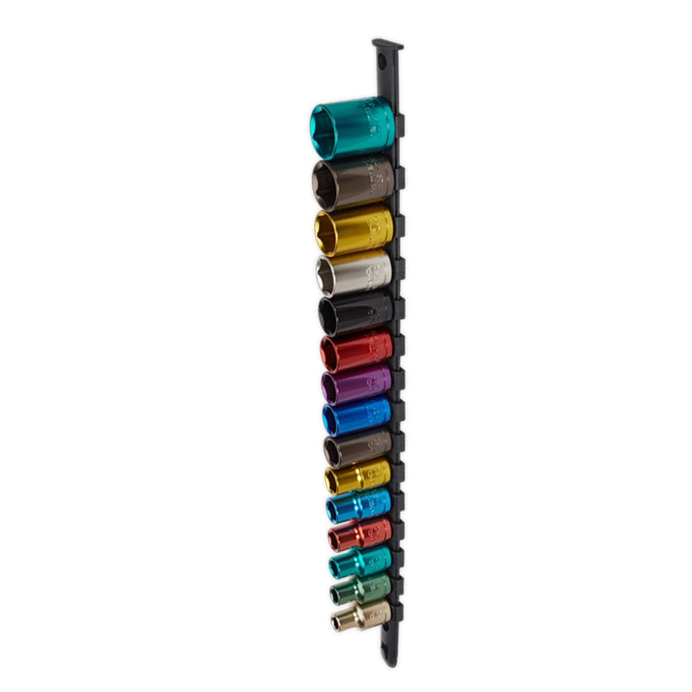 Sealey 15pc Multi Coloured Socket Set 8mm - 24mm 6pt Set 1/2" Sq Drive Metric