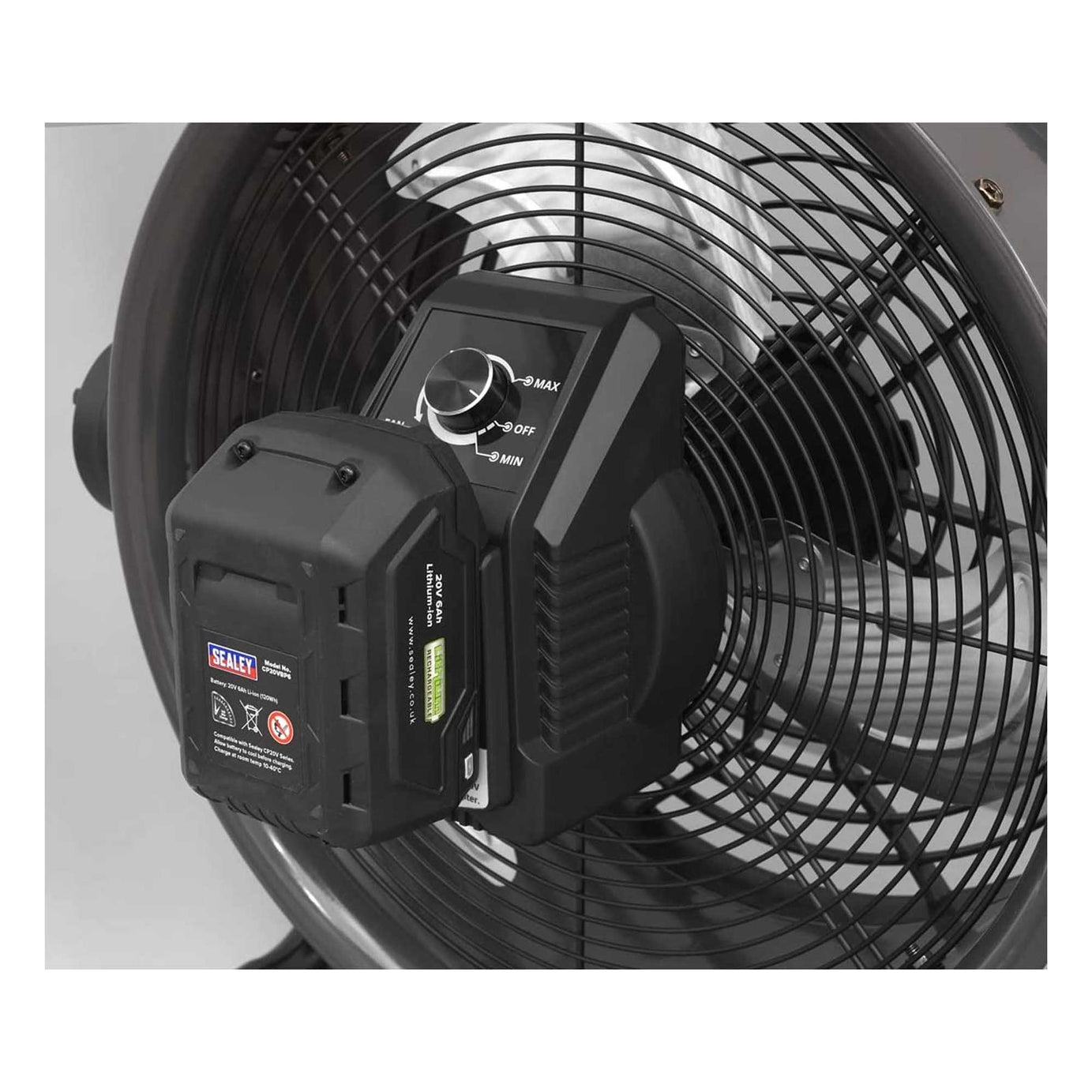 Sealey 2-in-1 Cordless/Corded High Velocity Drum Fan 16" 230V/20V SV20 Series