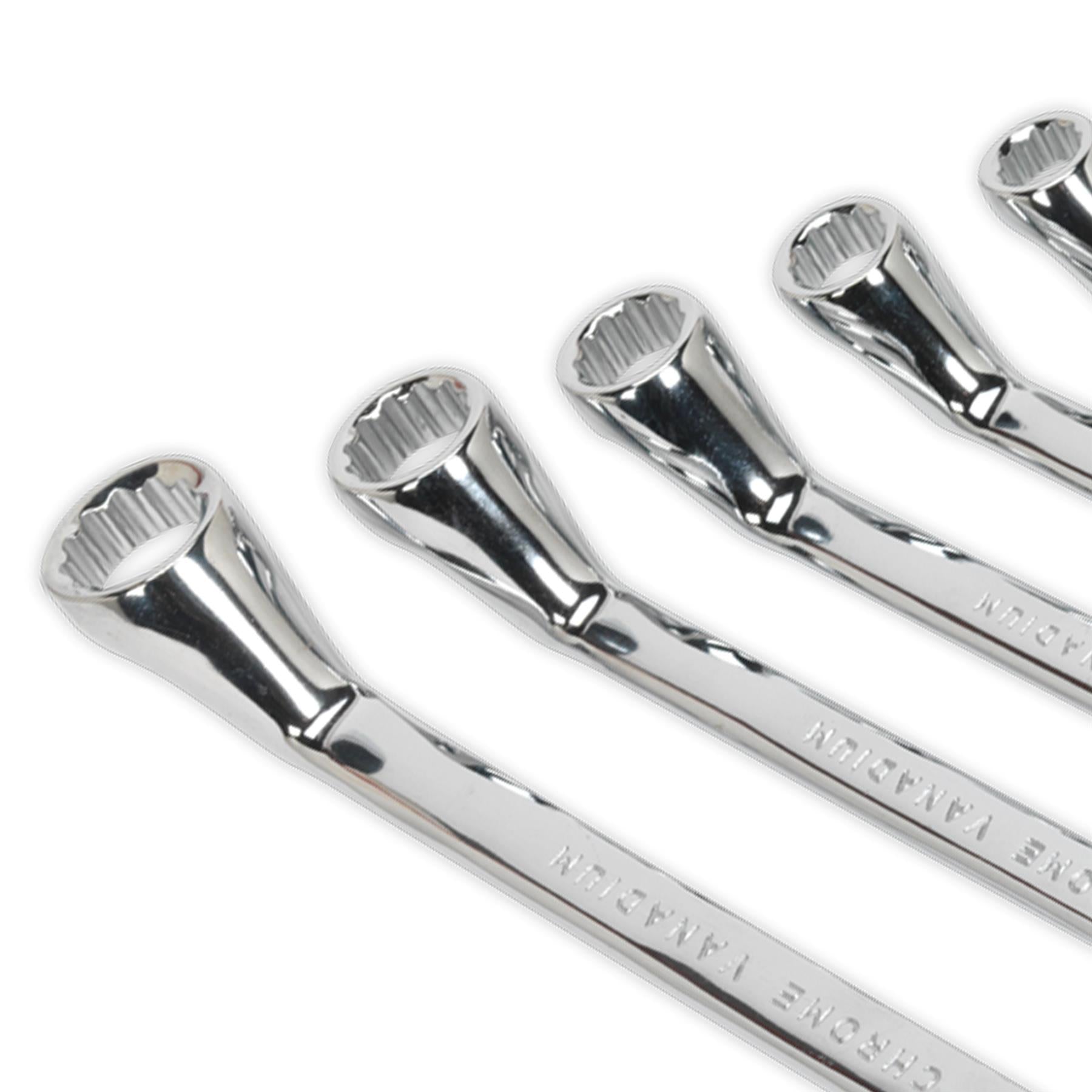Sealey Deep Offset Ring Spanner Set 8pc Metric