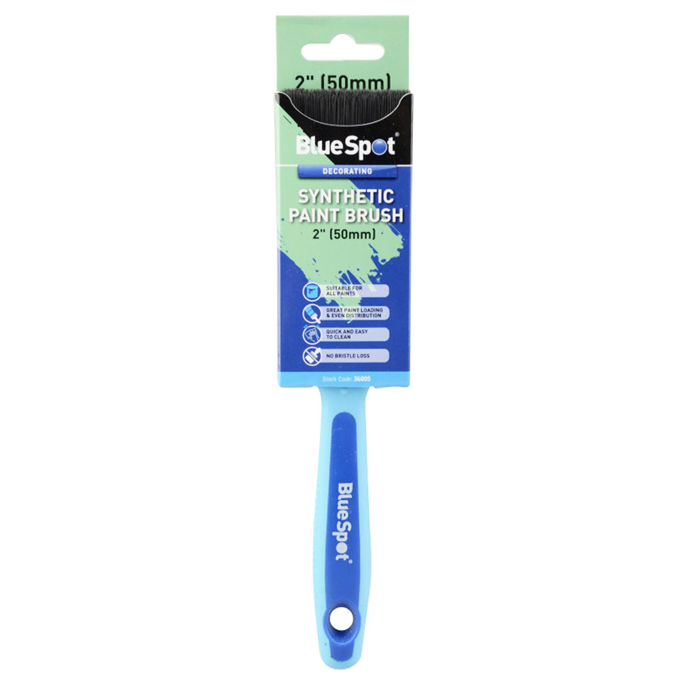 BlueSpot Synthetic Smoothglide Professional Paint Brush 2" (50mm) Angled