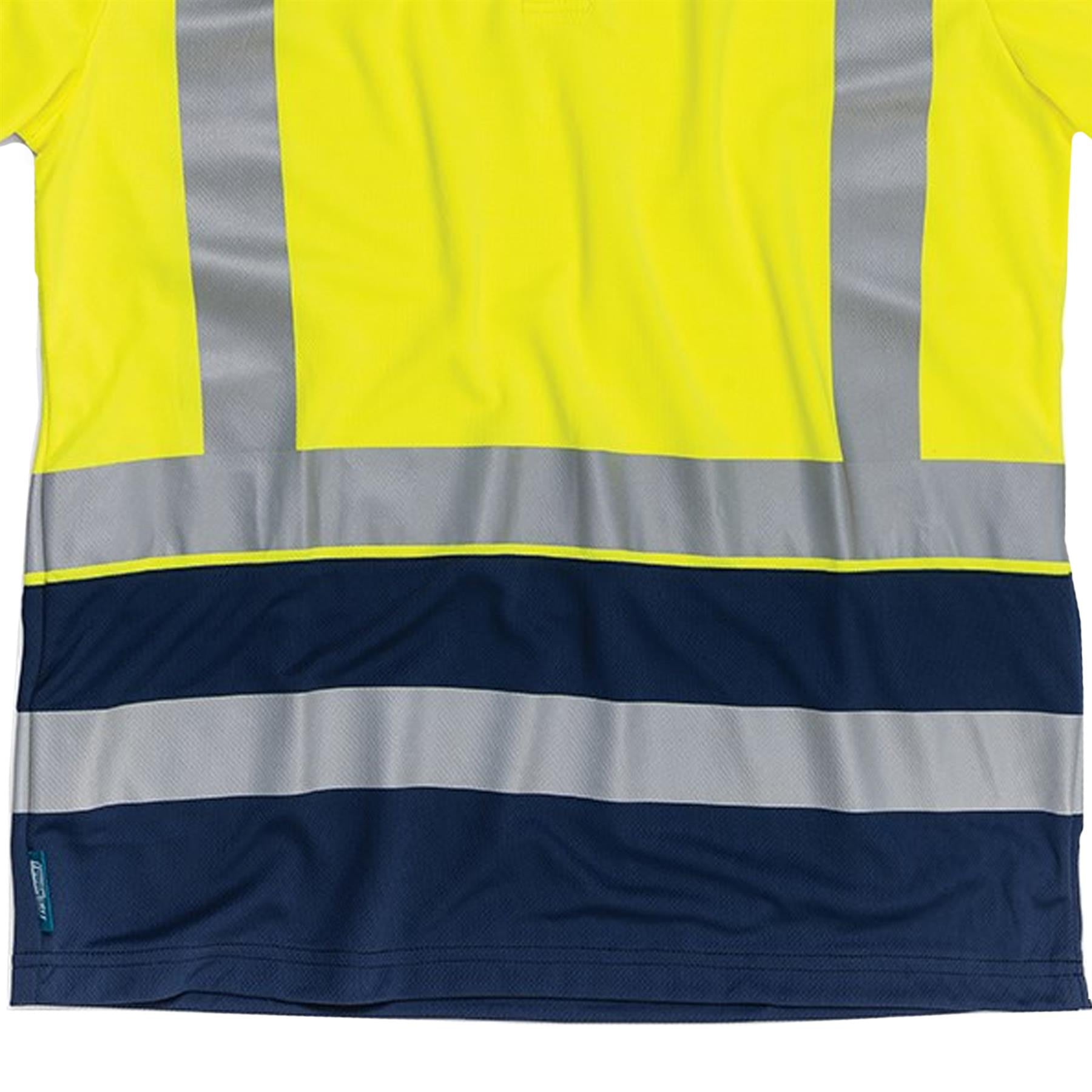 Tough Grit Hi-vis 2-tone Polo Shirt High Visibility Reflective Tape Safety XL