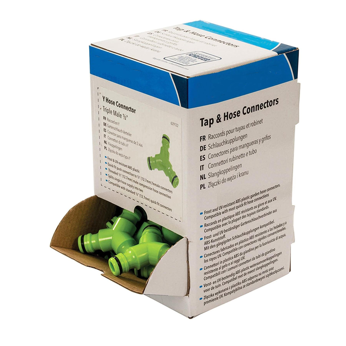 Hose pipe connector Irrigation Y shape 3/4 1/2 port 3 way garden water spilter 1PC