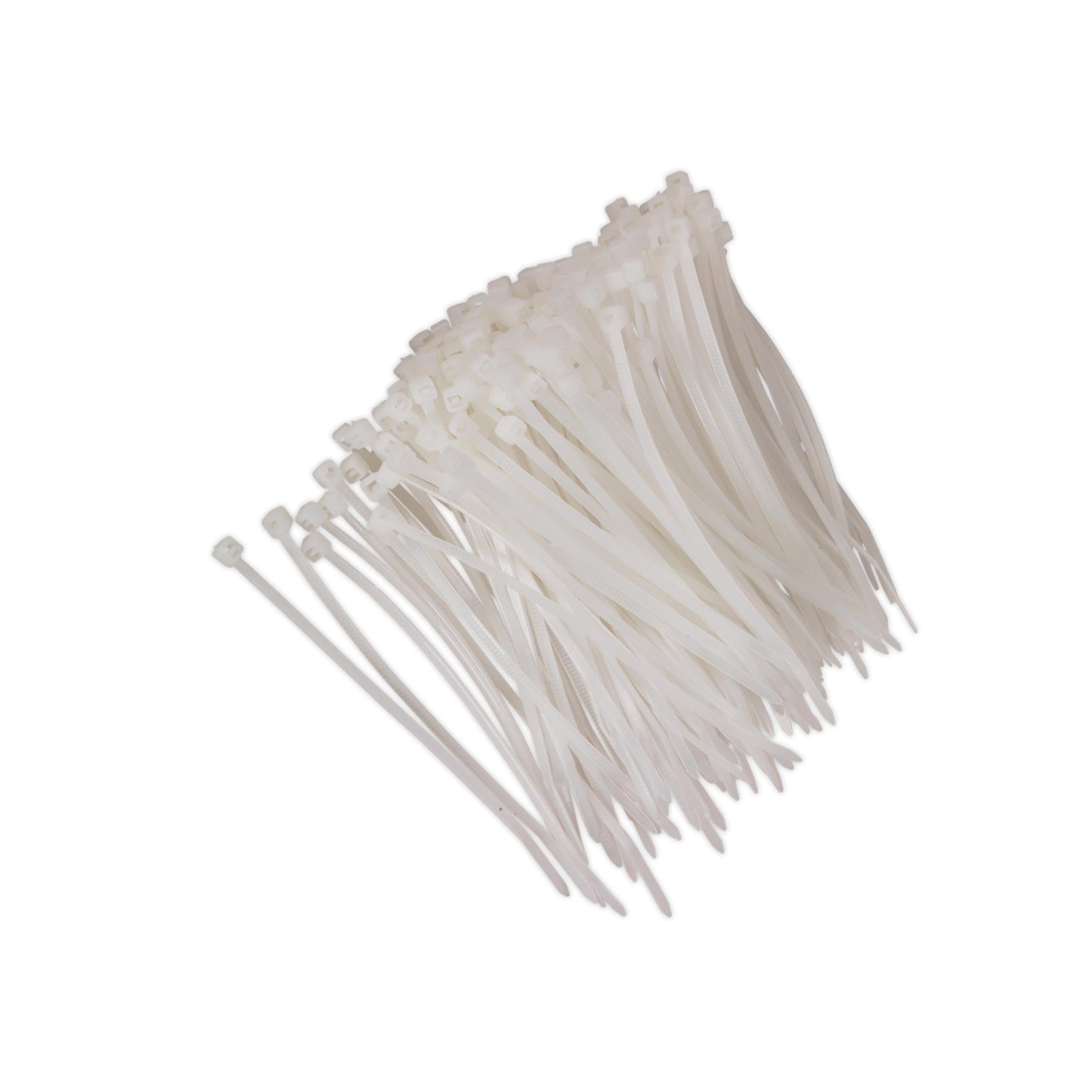 Sealey Cable Tie 100 x 2.5mm White Pack of 200