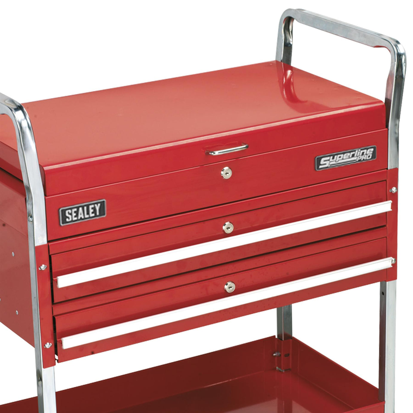 Sealey Trolley 2-Level Heavy-Duty with Lockable Top & 2 Drawers