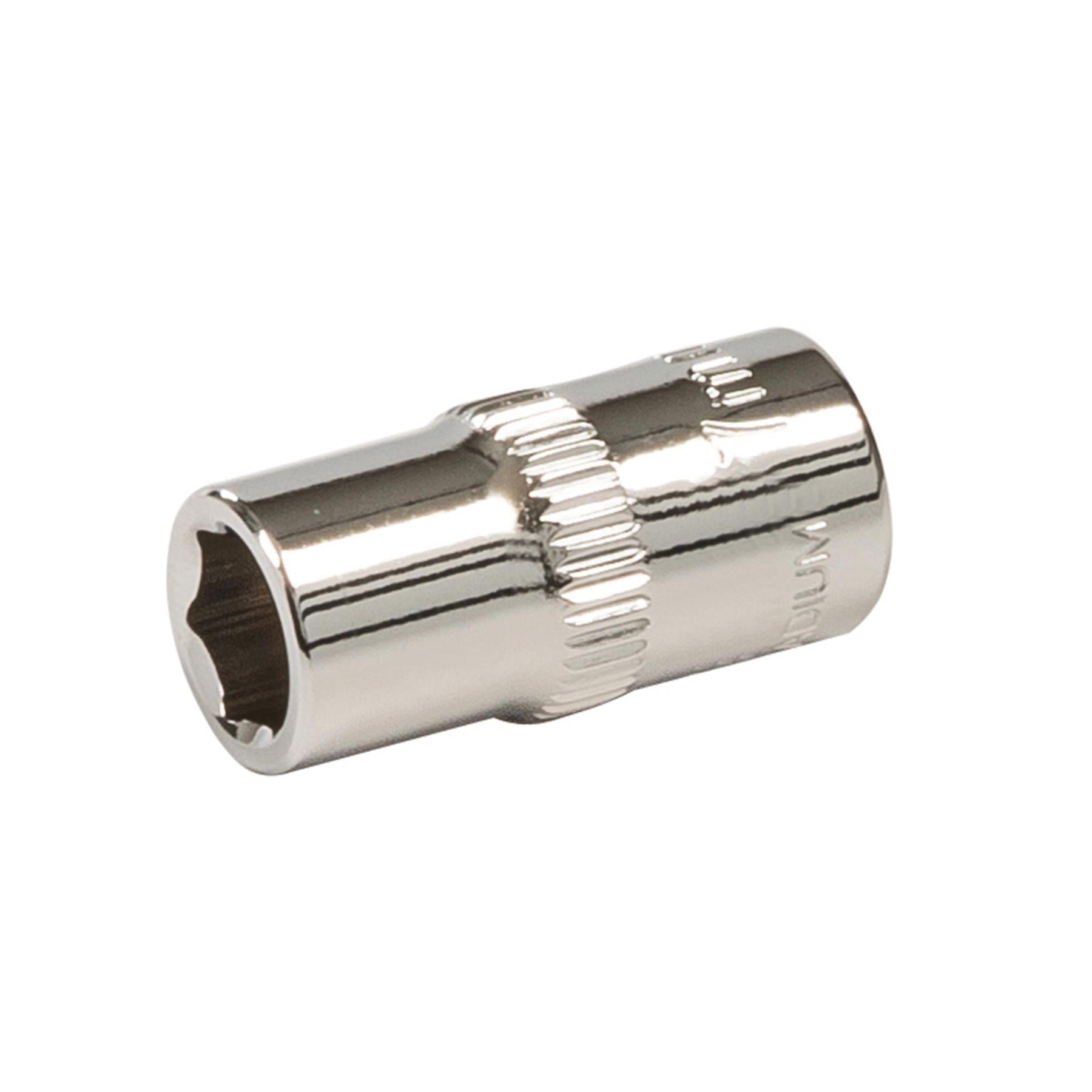 Quality Socket 1/4" Drive Metric Hex Square 7mm Individual Hex Polished Crv