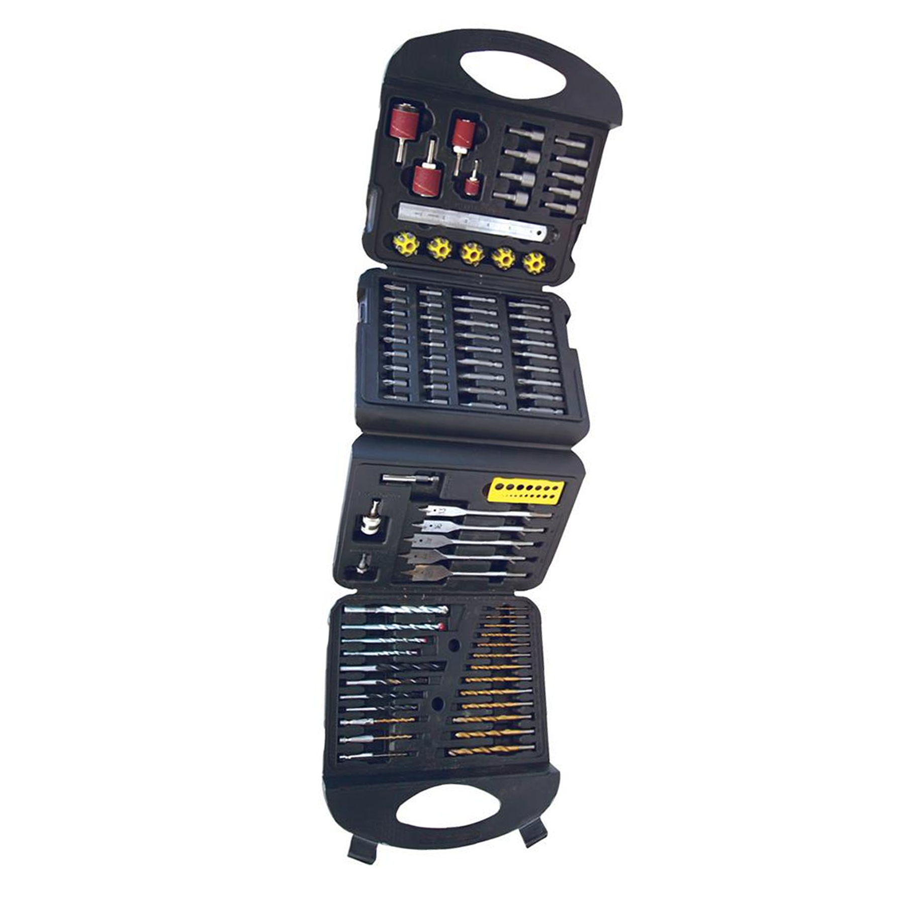 113 Piece Hss Metric Twist Drill Bit Set Carry Case Hss Titanium-Coated