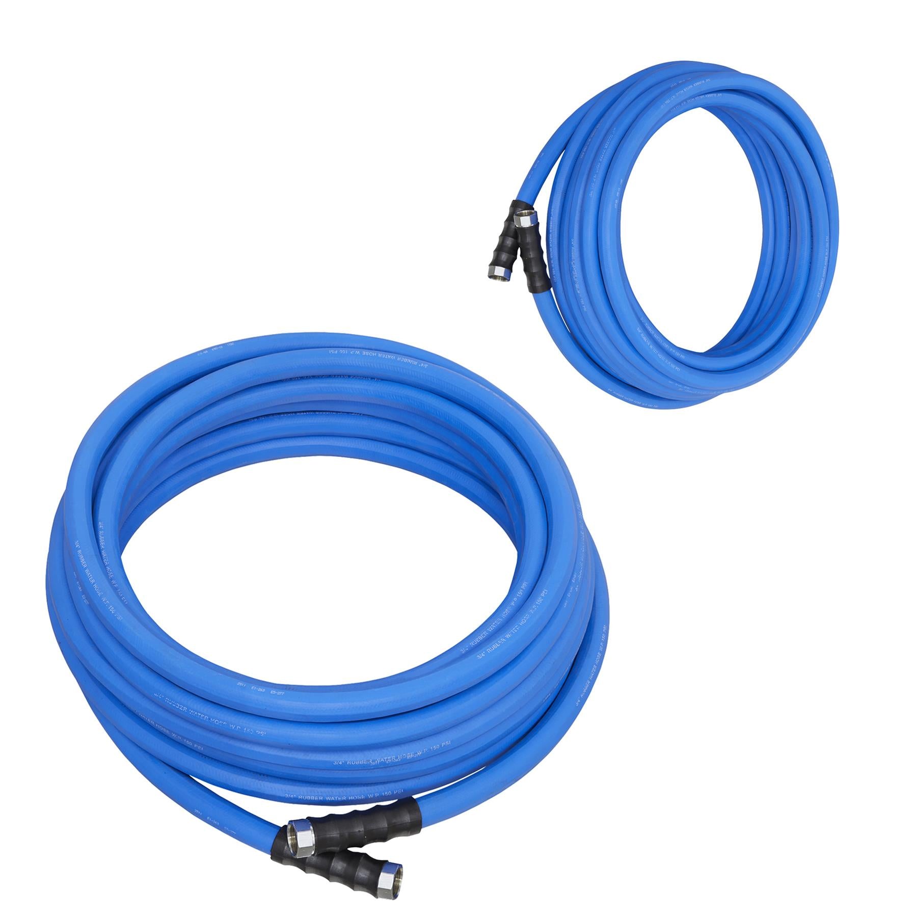 Hot & Cold Rubber Water Hose Hex 19mm 5m Heavy-Duty Sealey