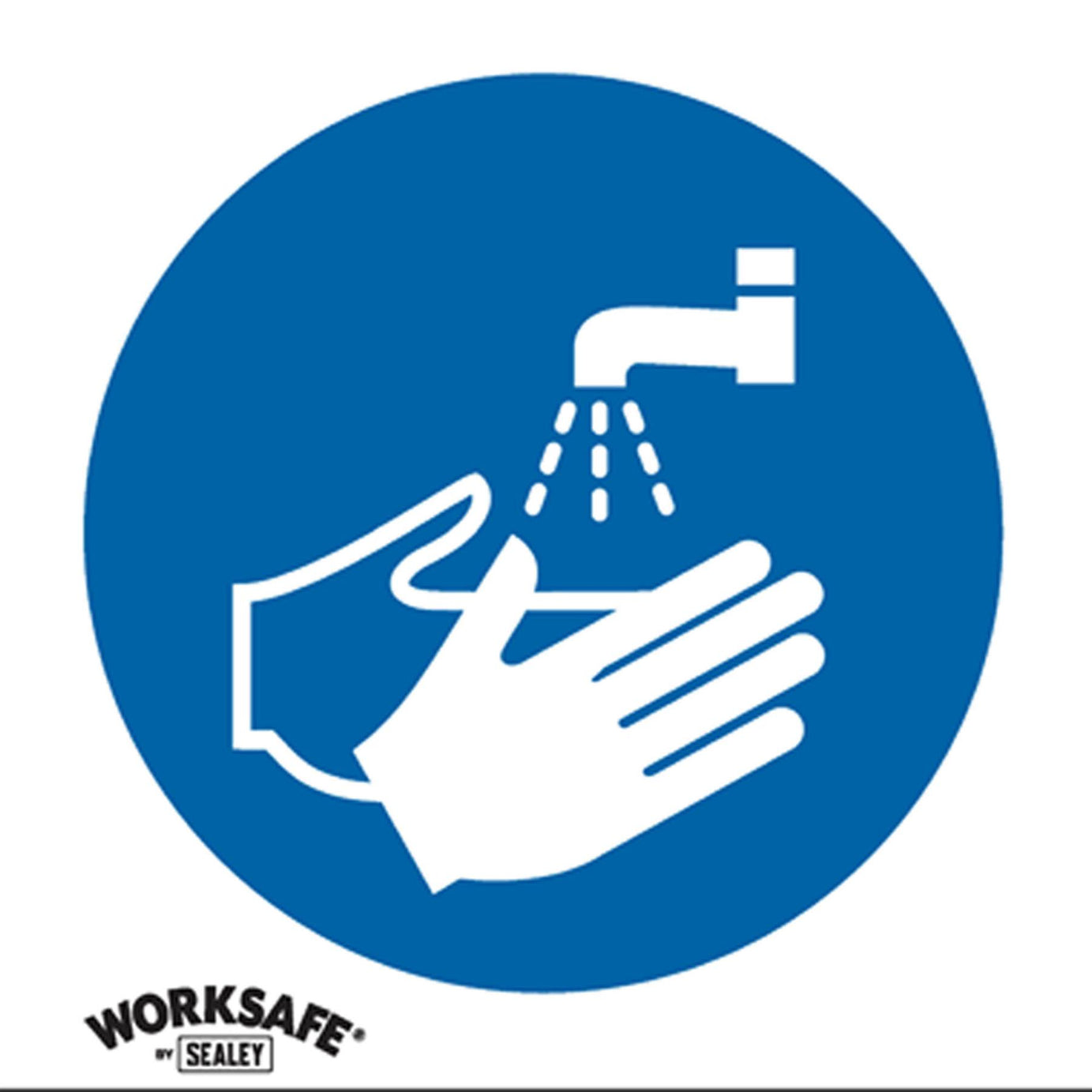 Mandatory Safety Sign - Now Wash Your Hands - Rigid Plastic