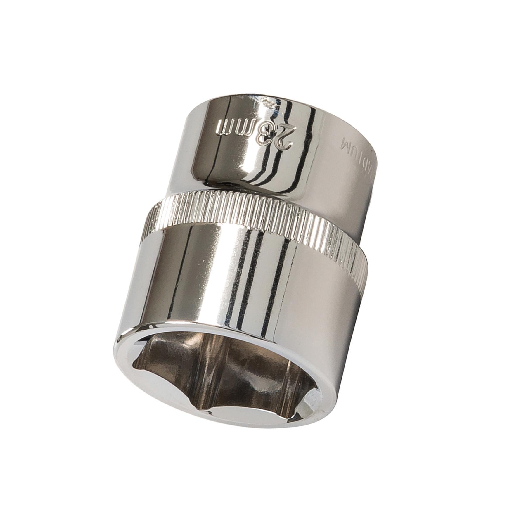 Socket 1/2" Drive Metric Hex Square 23mm Individual Hex Polished Crv Quality