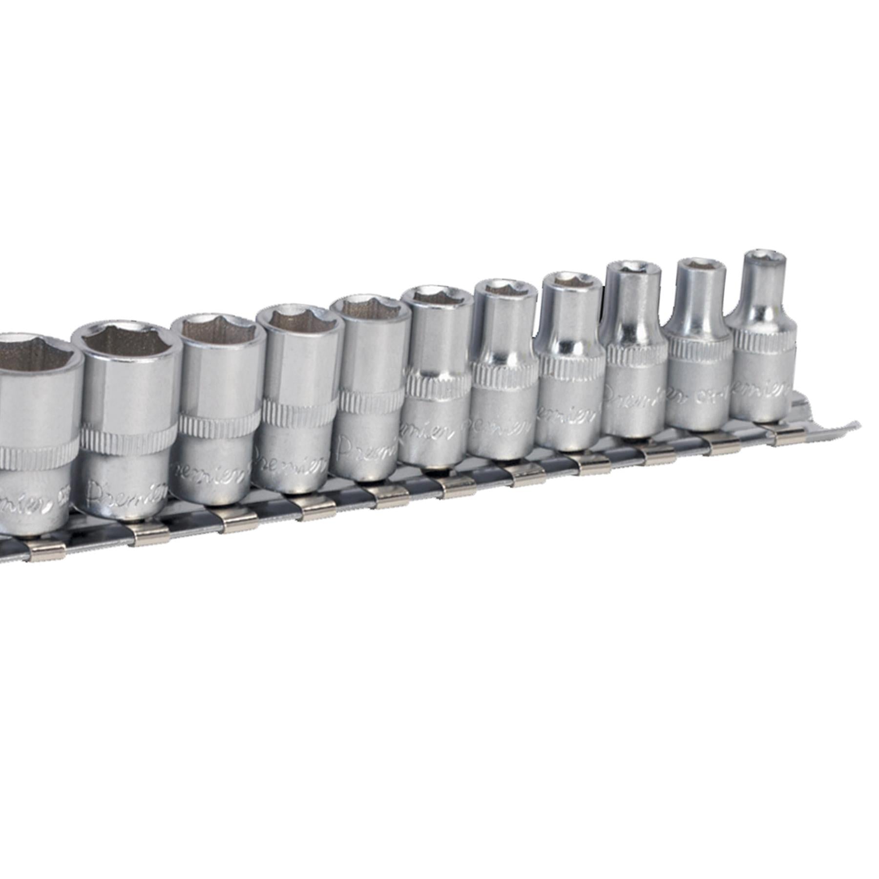 Sealey Socket Set 13pc 1/4"Sq Drive 6pt WallDrive - Metric