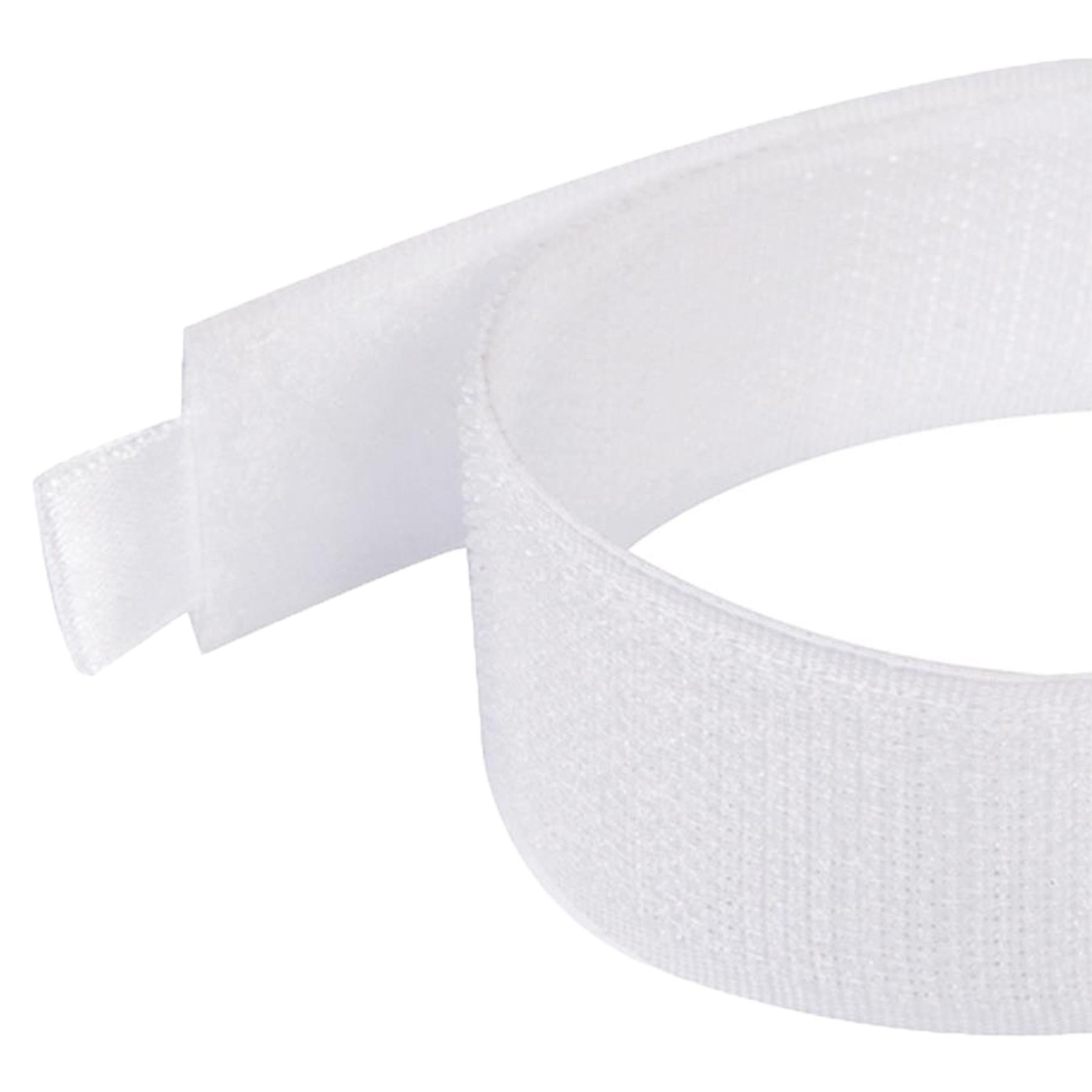 5 x Hook and Loop 300mm White Nylon strap strapping Cable Ties with buckle Band luggage Strap
