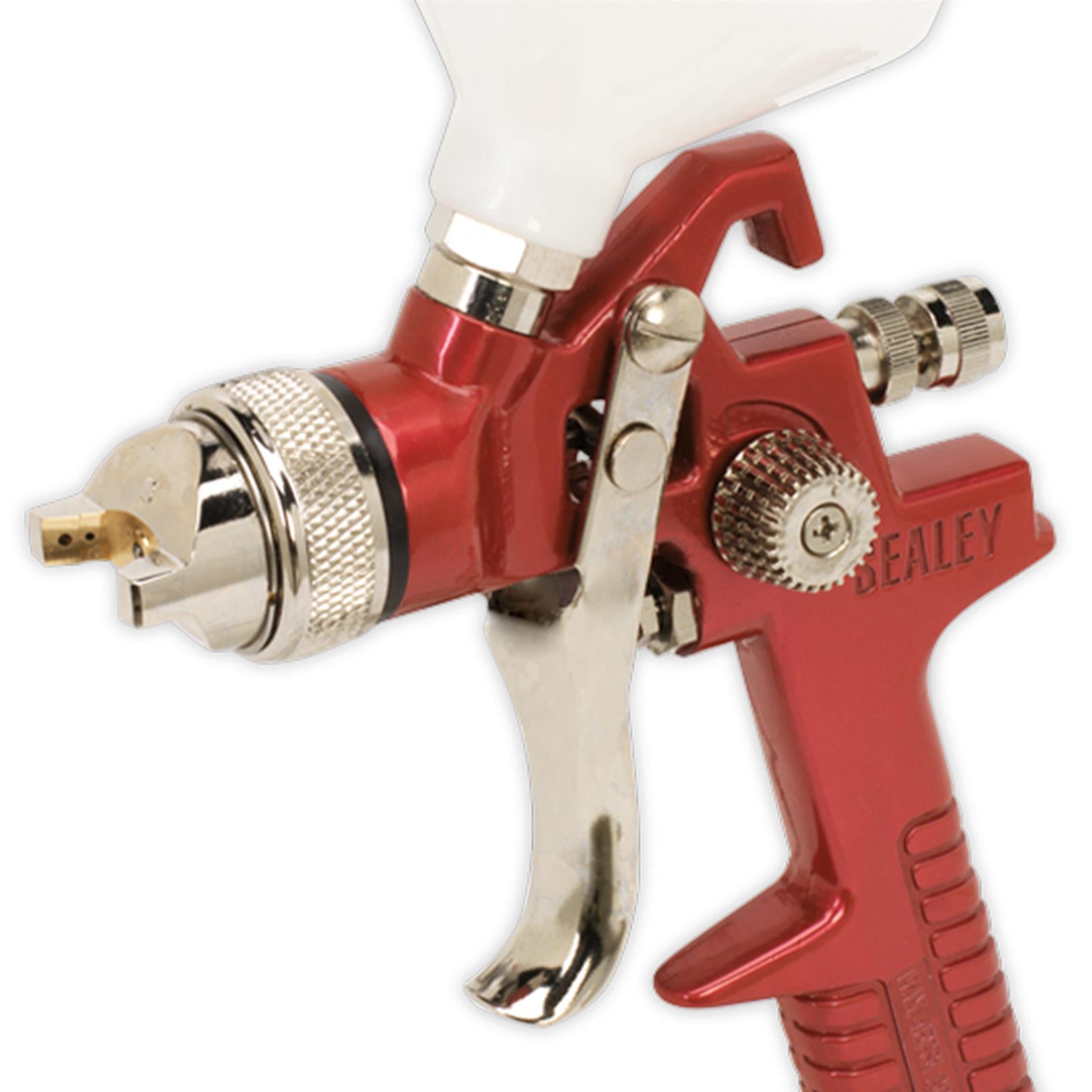 Sealey HVLP Gravity Fed Spray/Paint/Lacquer/Primer Gun 1.3mm Set-Up