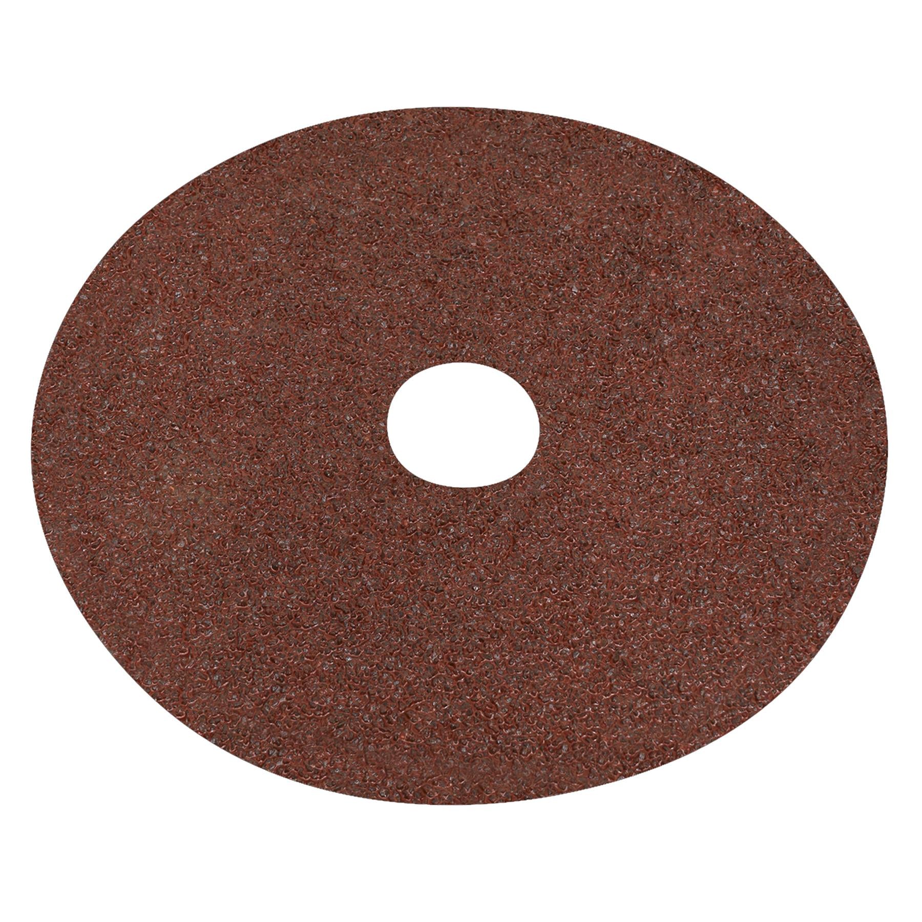 Fibre Backed Disc Ø125mm - 24 Grit Pack of 25 - WSD524 Sealey