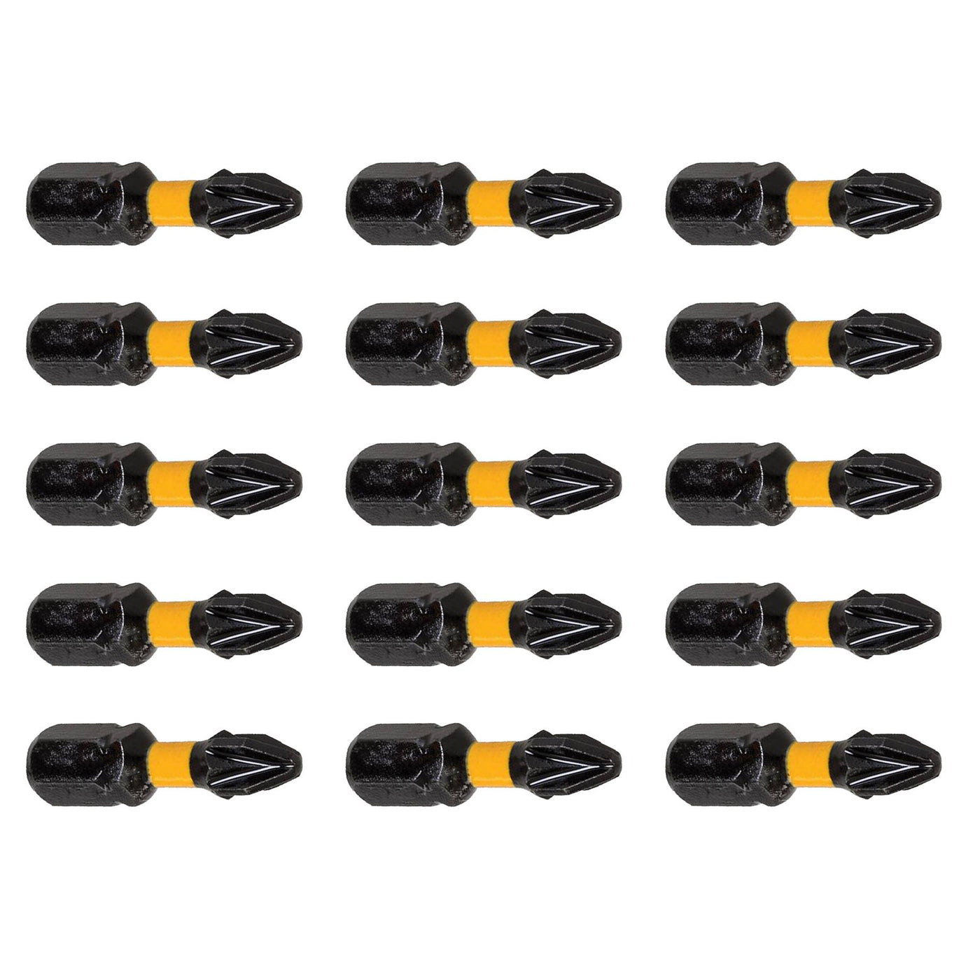 IMPACT SCREWDRIVER BITS PZ2 POZI 1 2 3 HEAD 25MM SCREW DRIVER BIT X 15