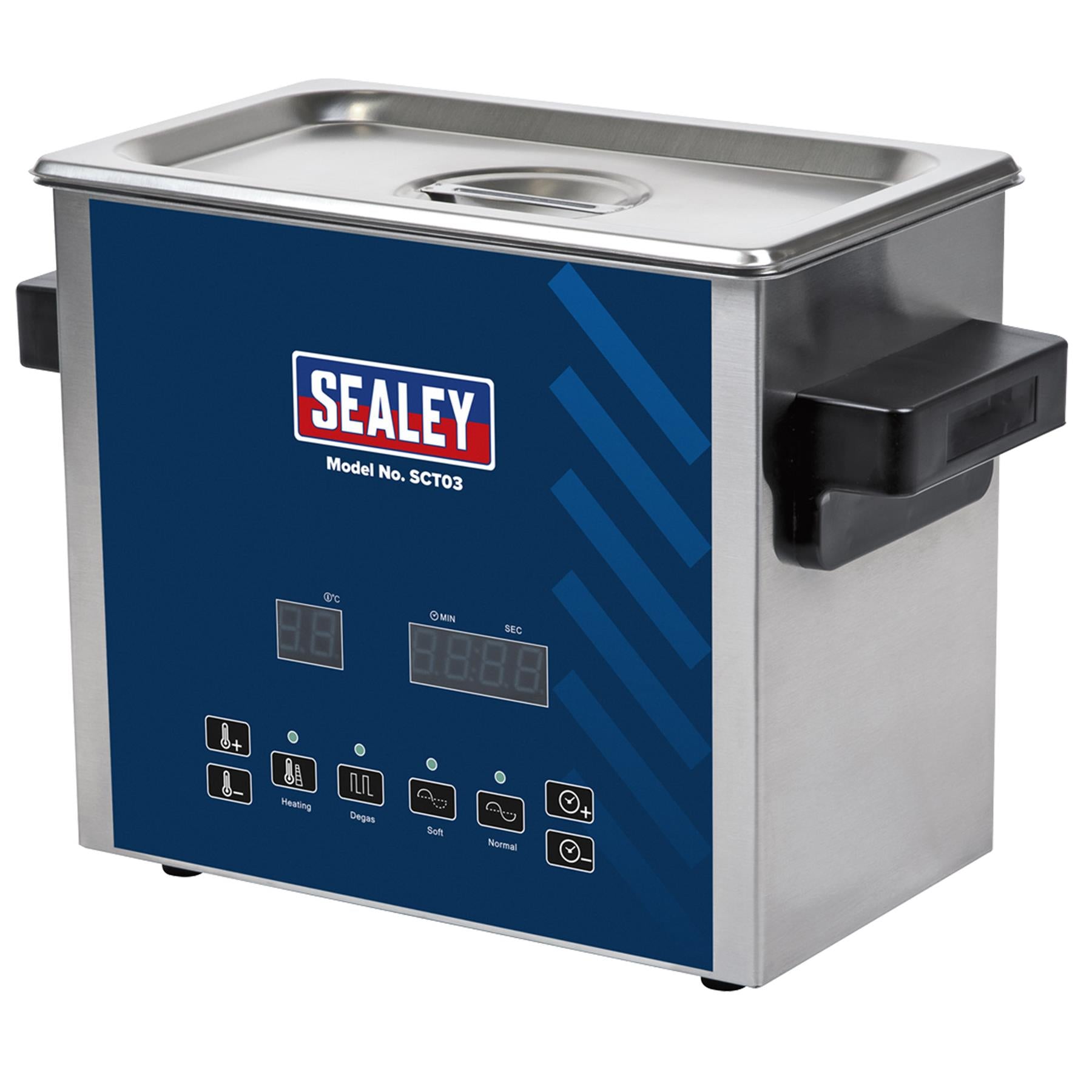 Sealey Ultrasonic Parts Cleaning Tank 3L Stainless Steel Tank