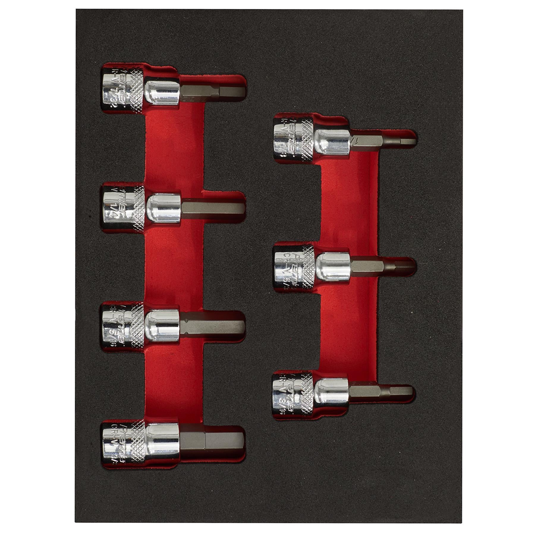 Sealey Hex Socket Bit Set 7pc 3/8"Sq Drive Imperial