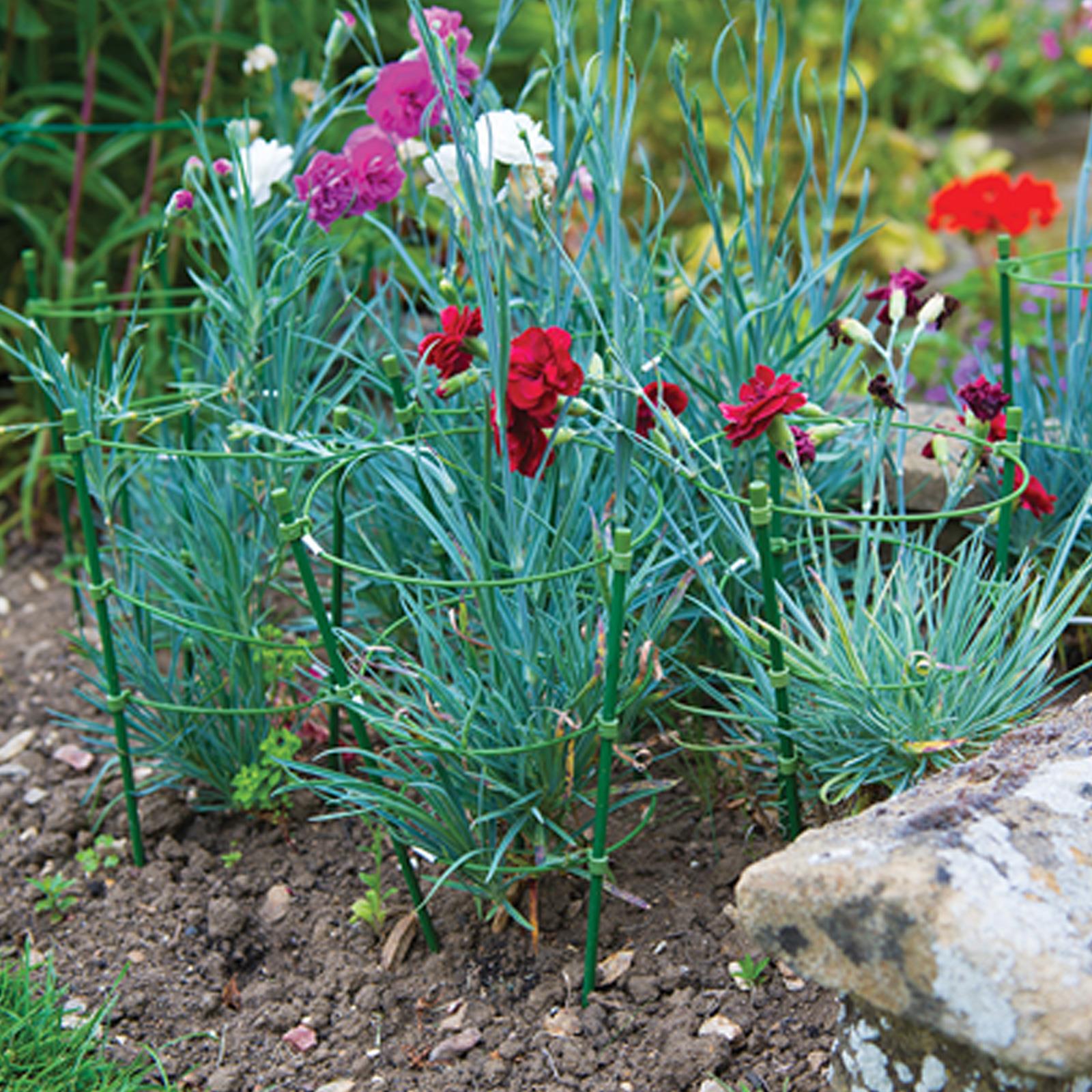 3 Ring Plant Support 450mm Aluminium And Green Plastic Construction New