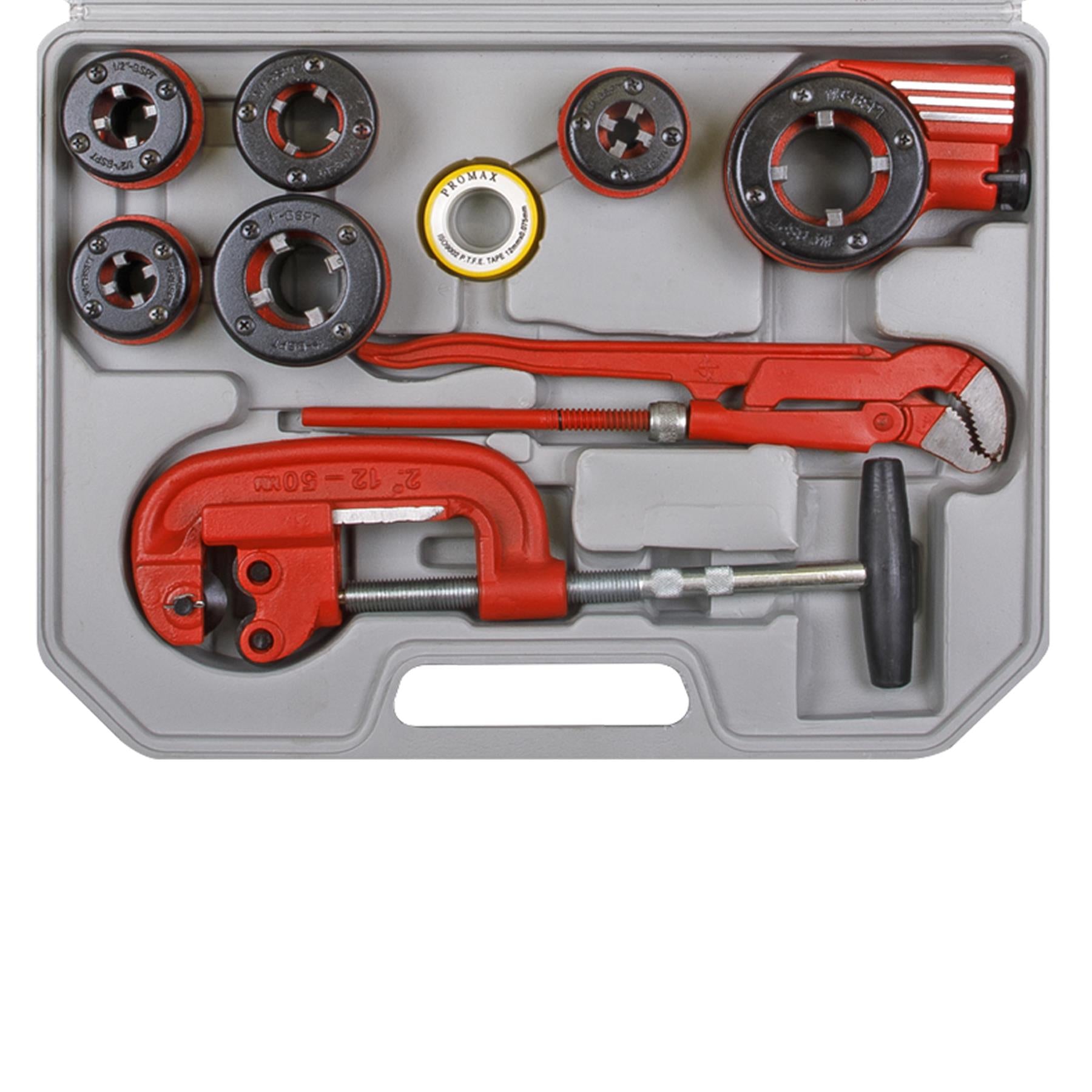 Sealey Pipe Threading Kit 1/4" - 1-1/4"BSPT Lightweight Fast Interchange