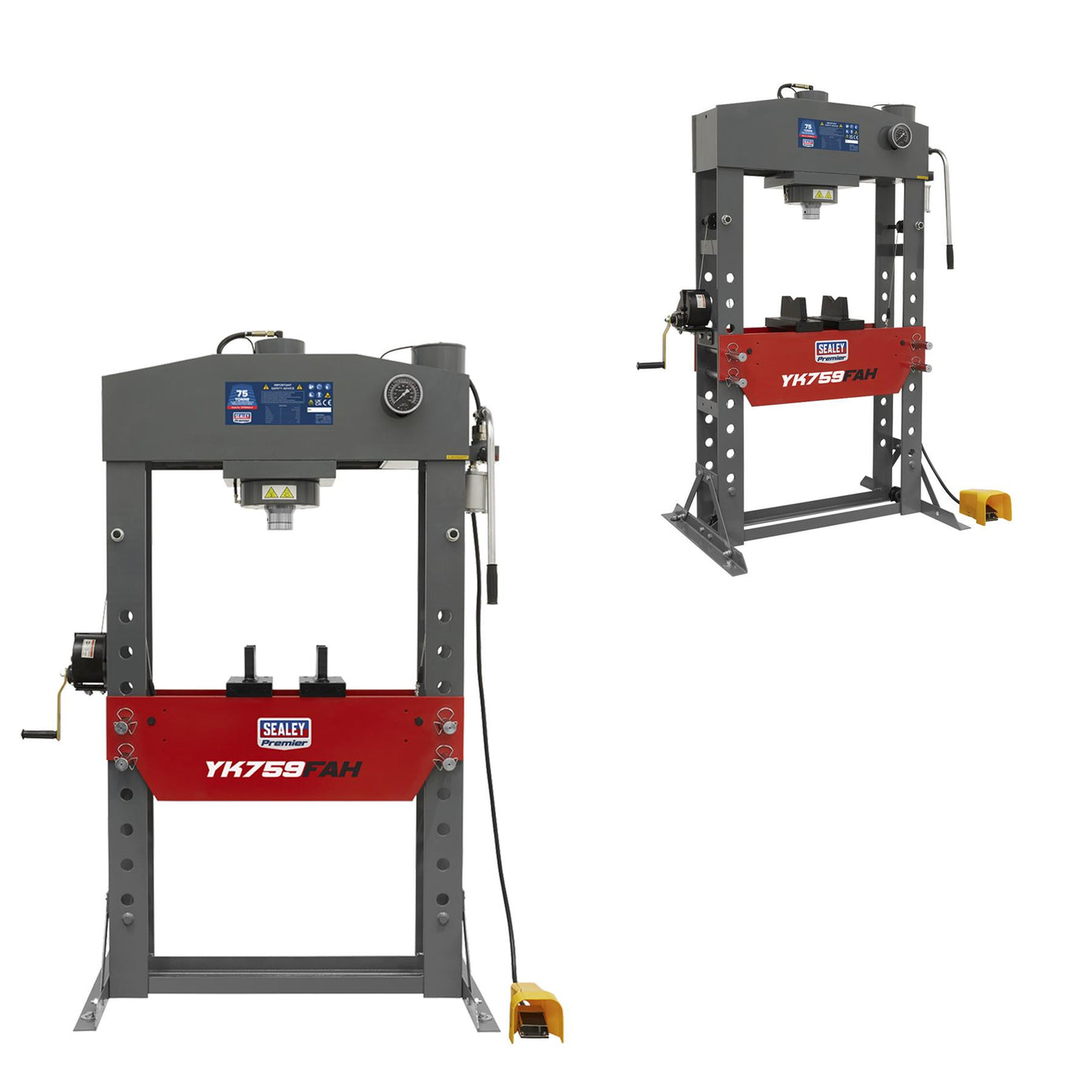 Sealey Air/Hydraulic Press 75tonne Floor Type with Foot Pedal