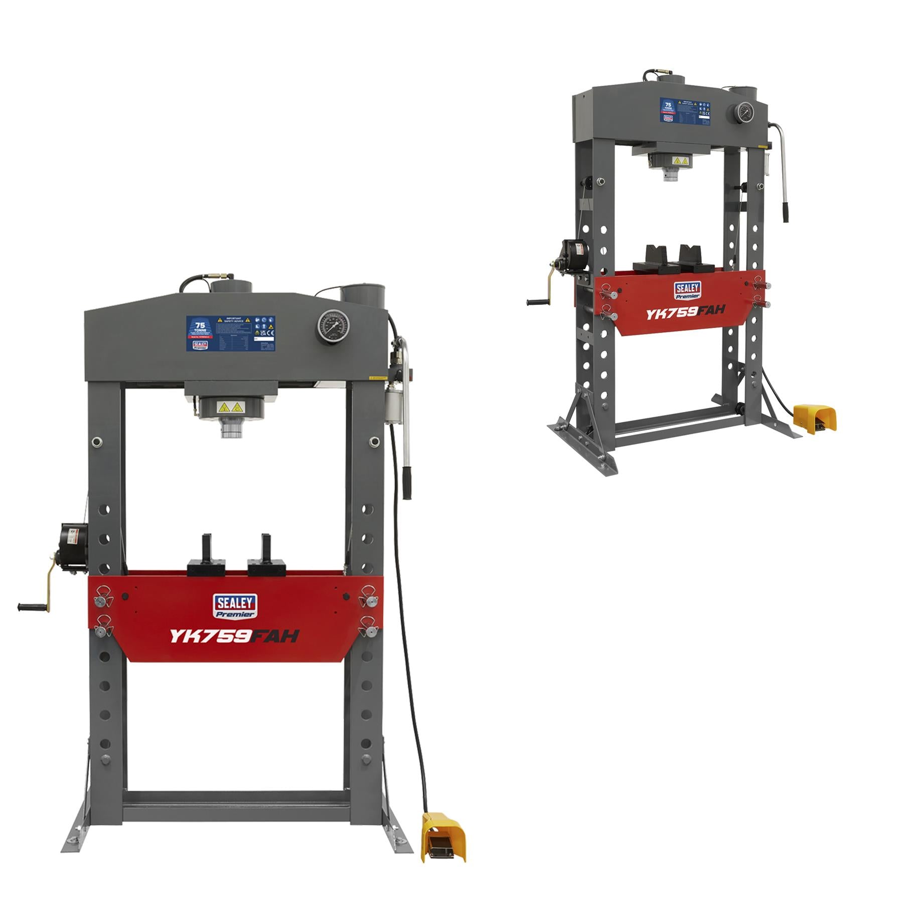 Sealey Air/Hydraulic Press 75tonne Floor Type with Foot Pedal