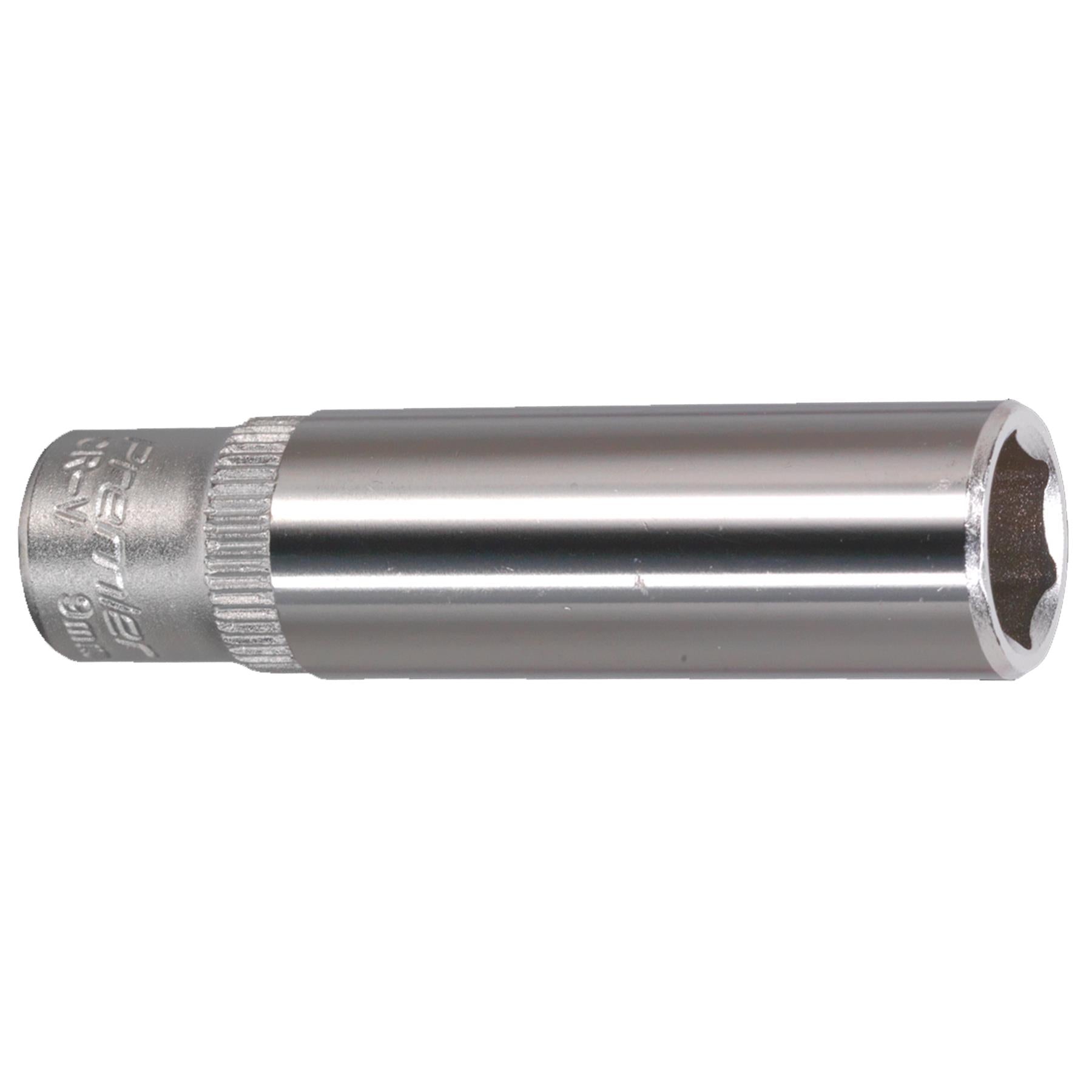 Sealey WallDrive Socket 9mm Deep 1/4"Sq Drive Chrome Vanadium steel
